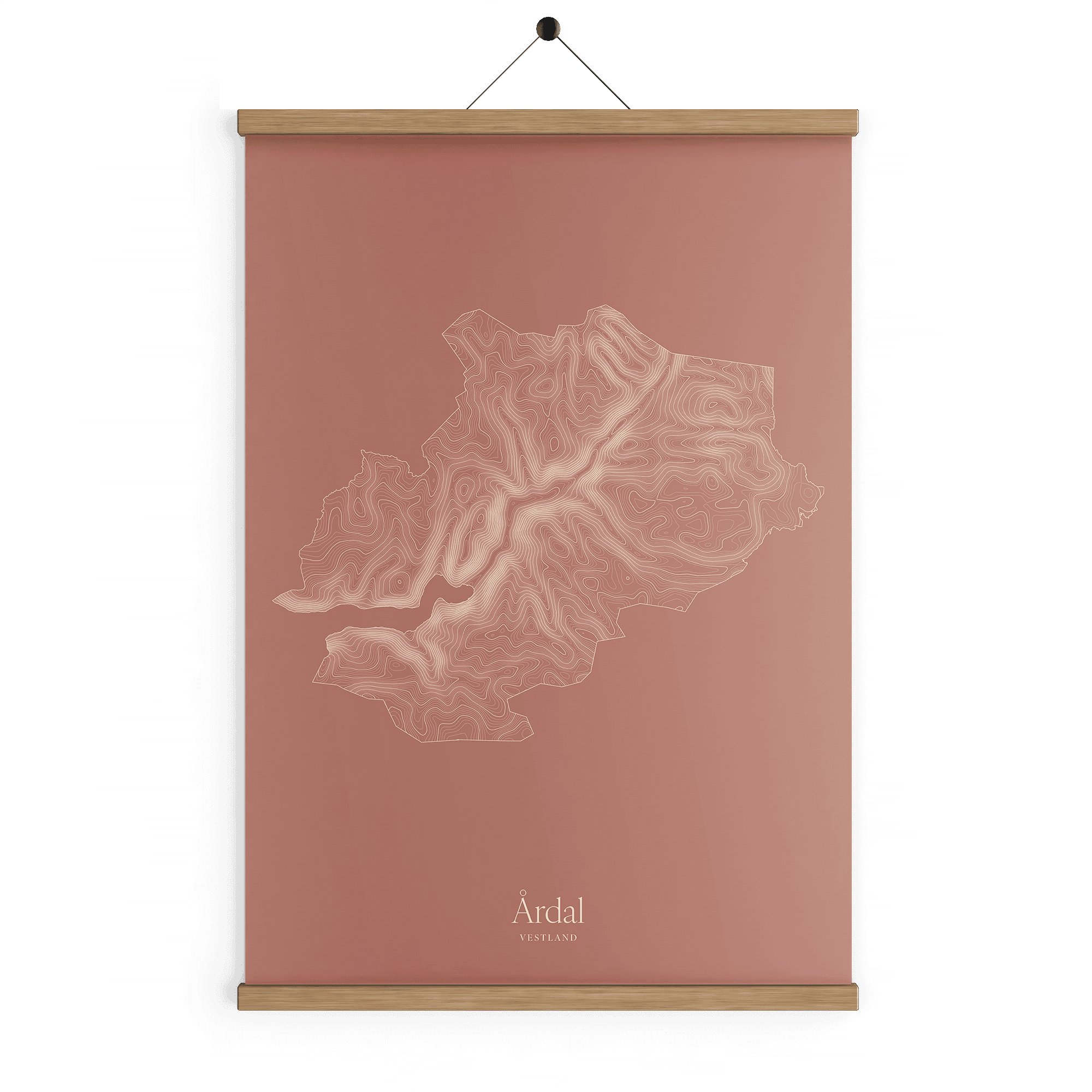 Årdal kotekart - Rustrød