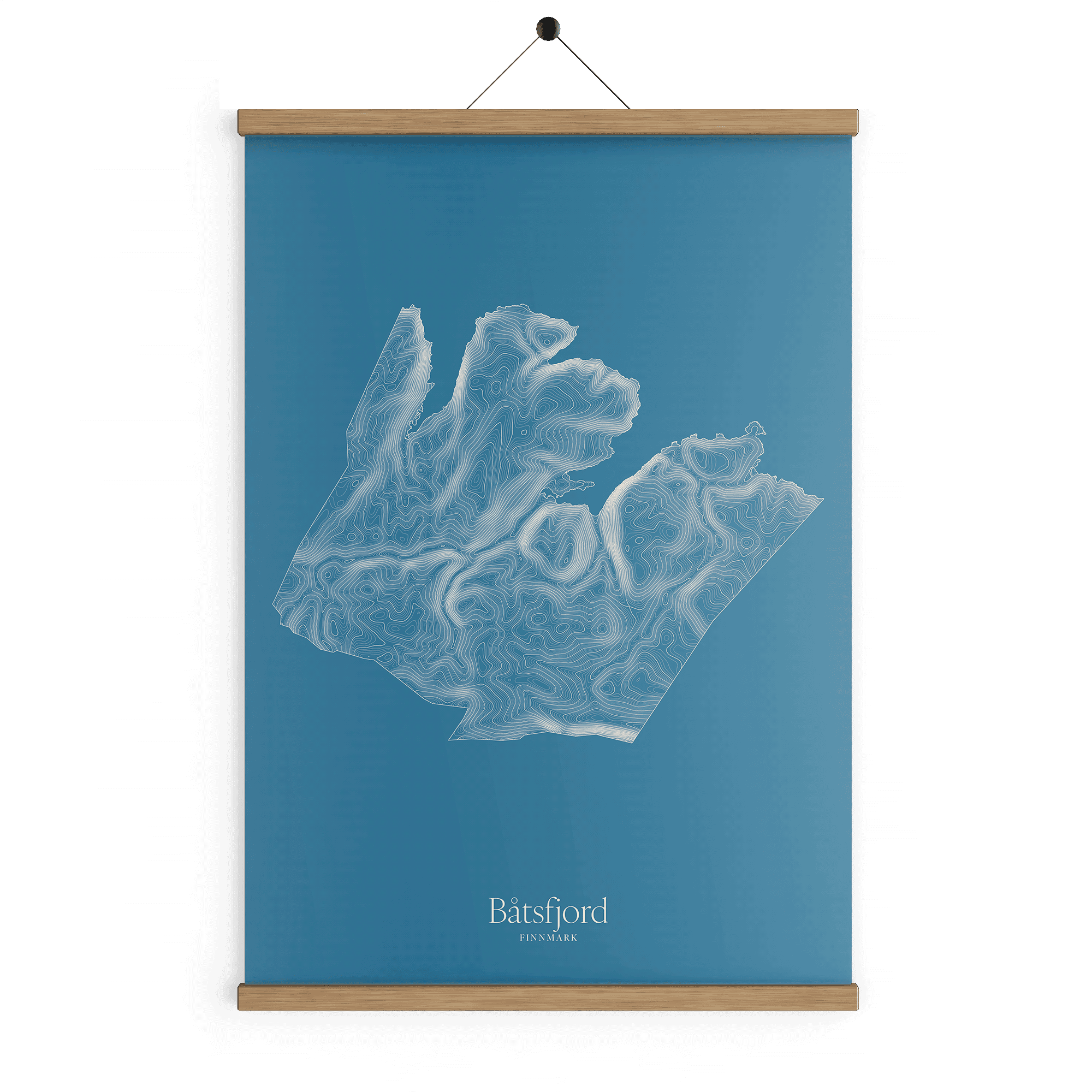 Båtsfjord kotekart - Himmelblå