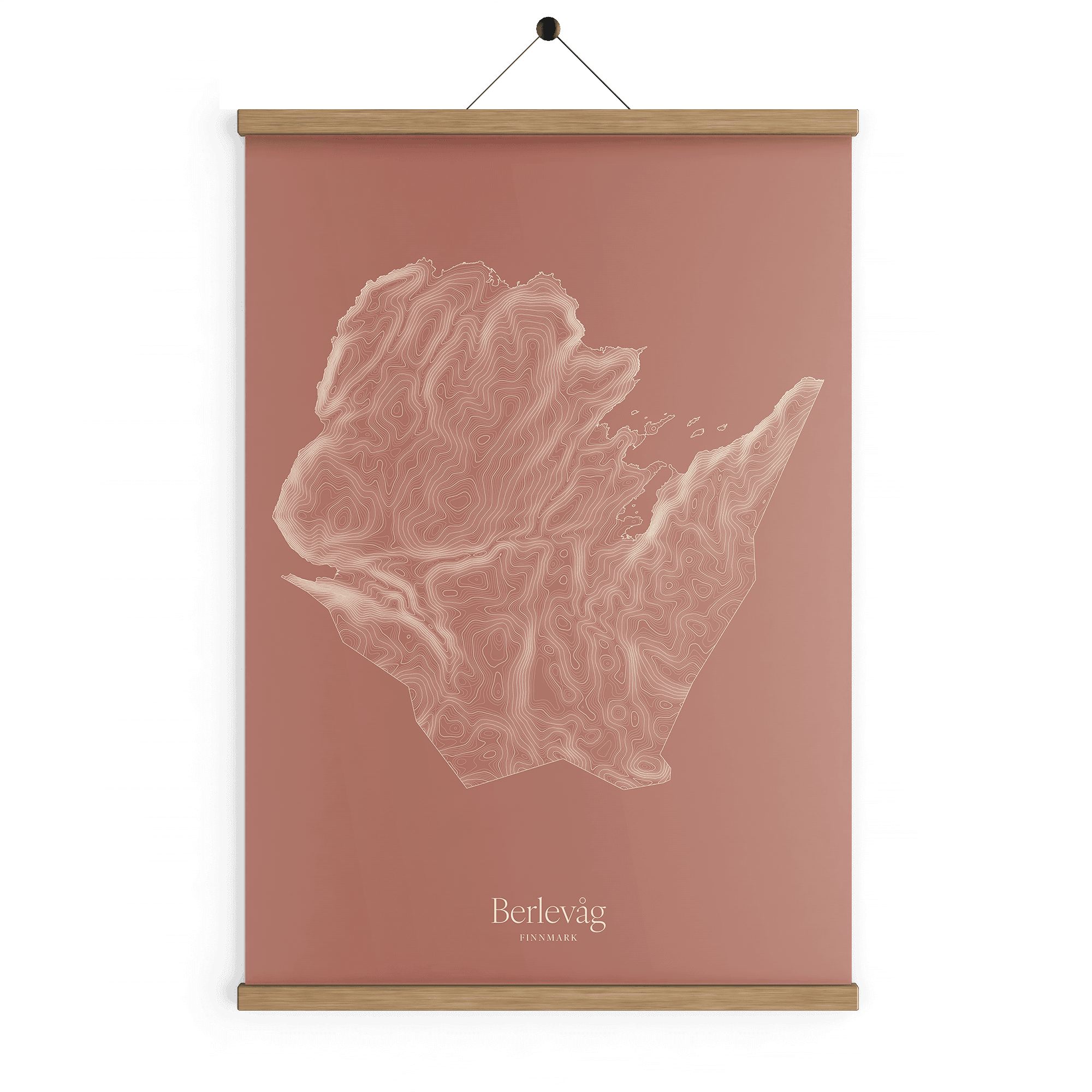 Berlevåg kotekart - Rustrød