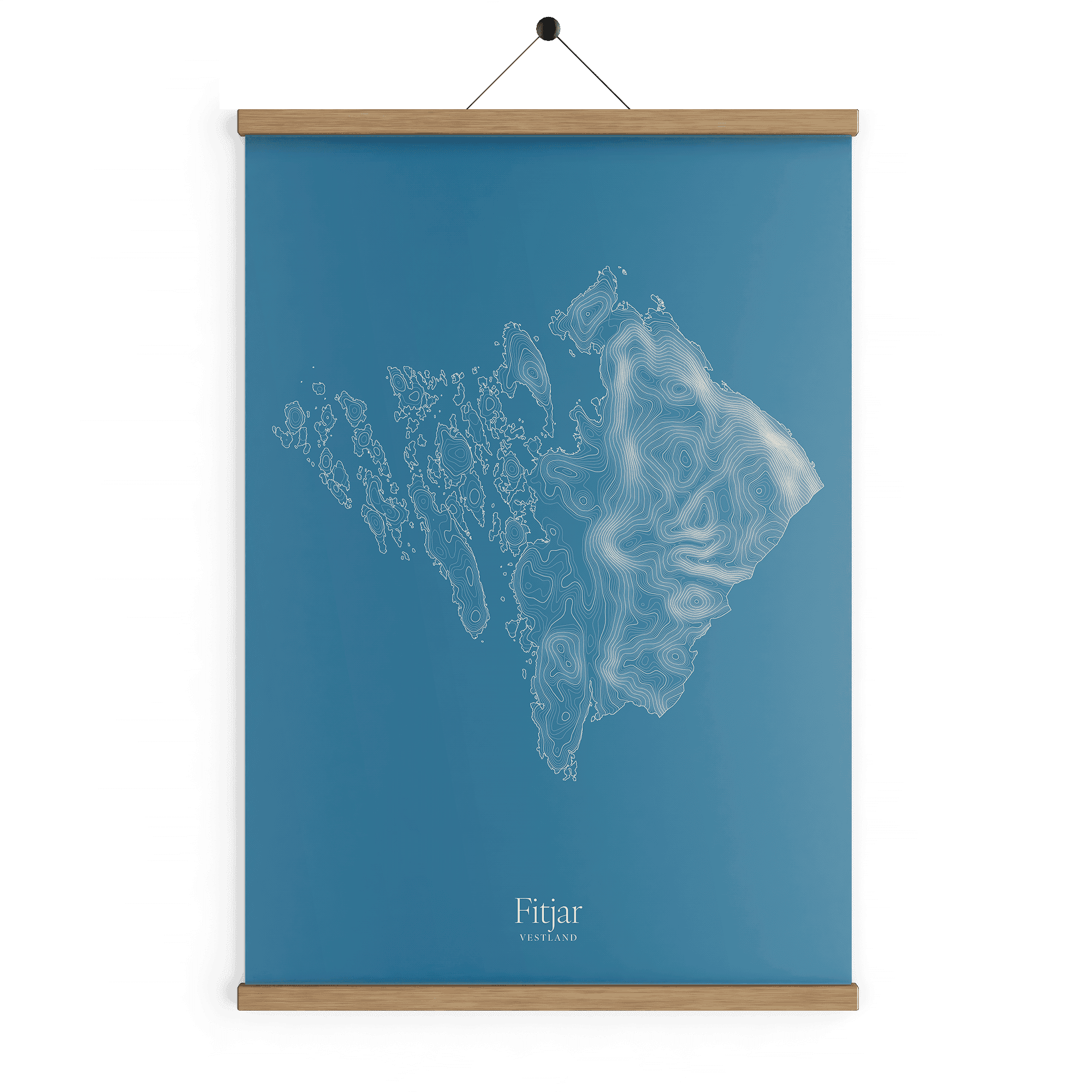 Fitjar kotekart - Himmelblå