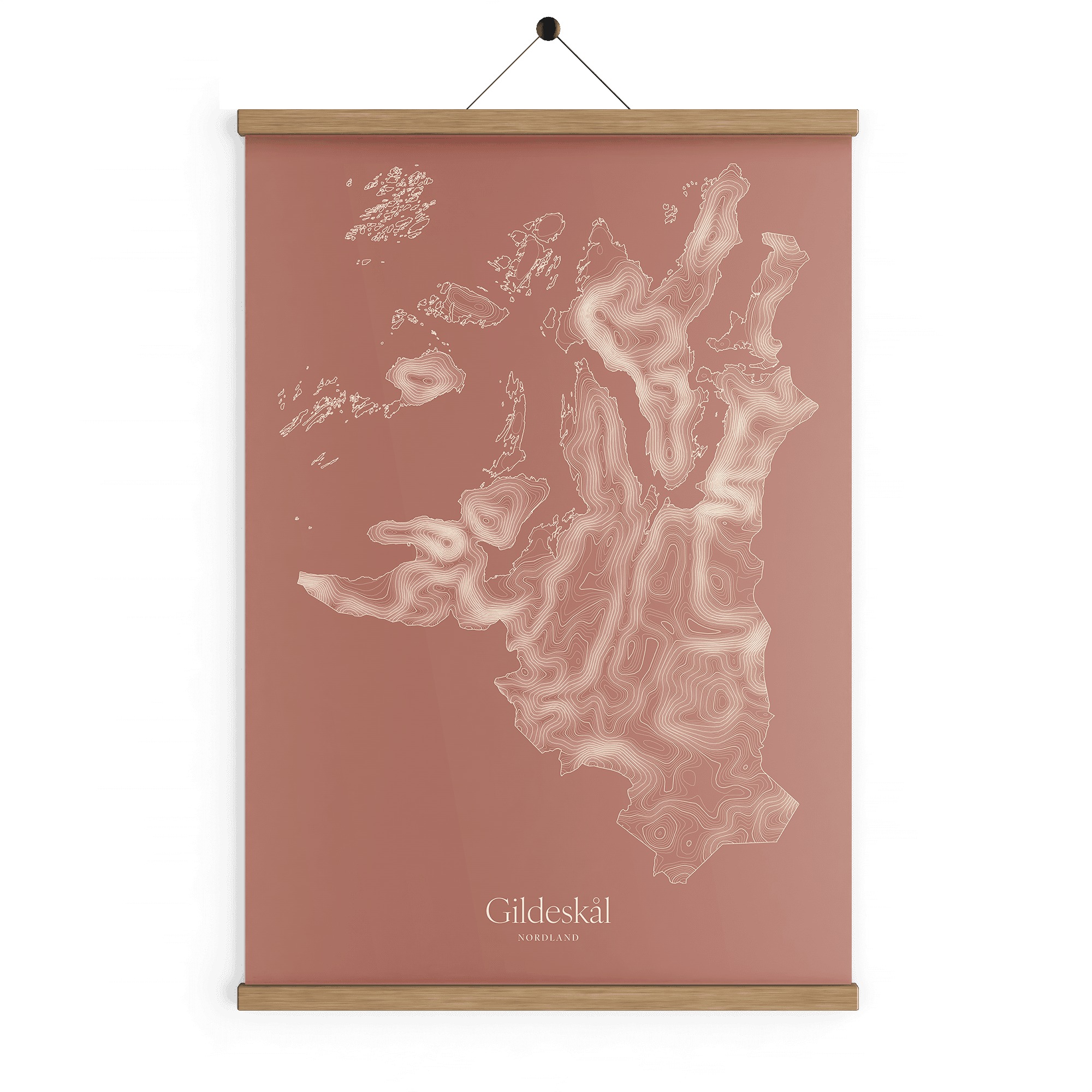 Gildeskål kotekart - Rustrød
