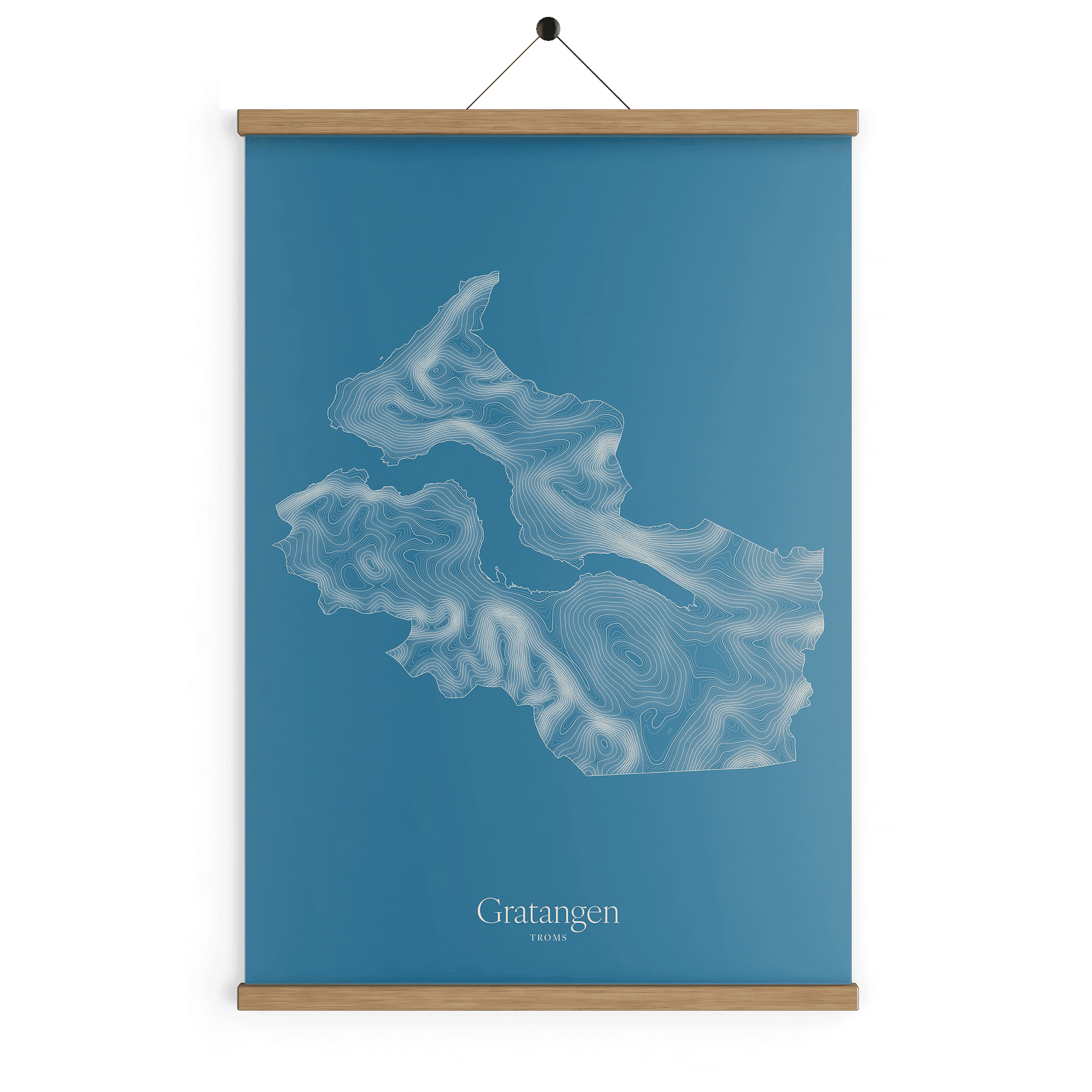 Gratangen kotekart - Himmelblå