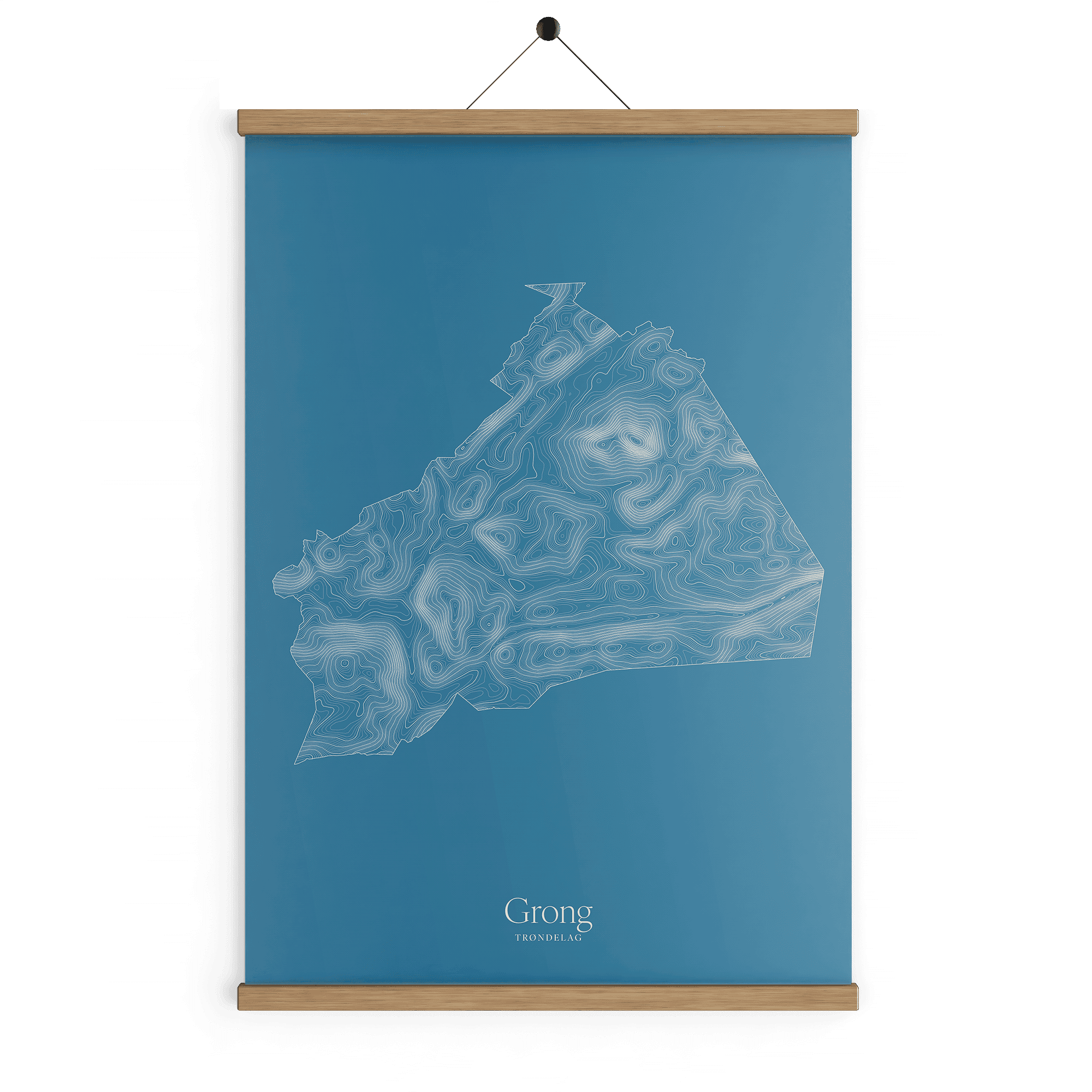 Grong kotekart - Himmelblå