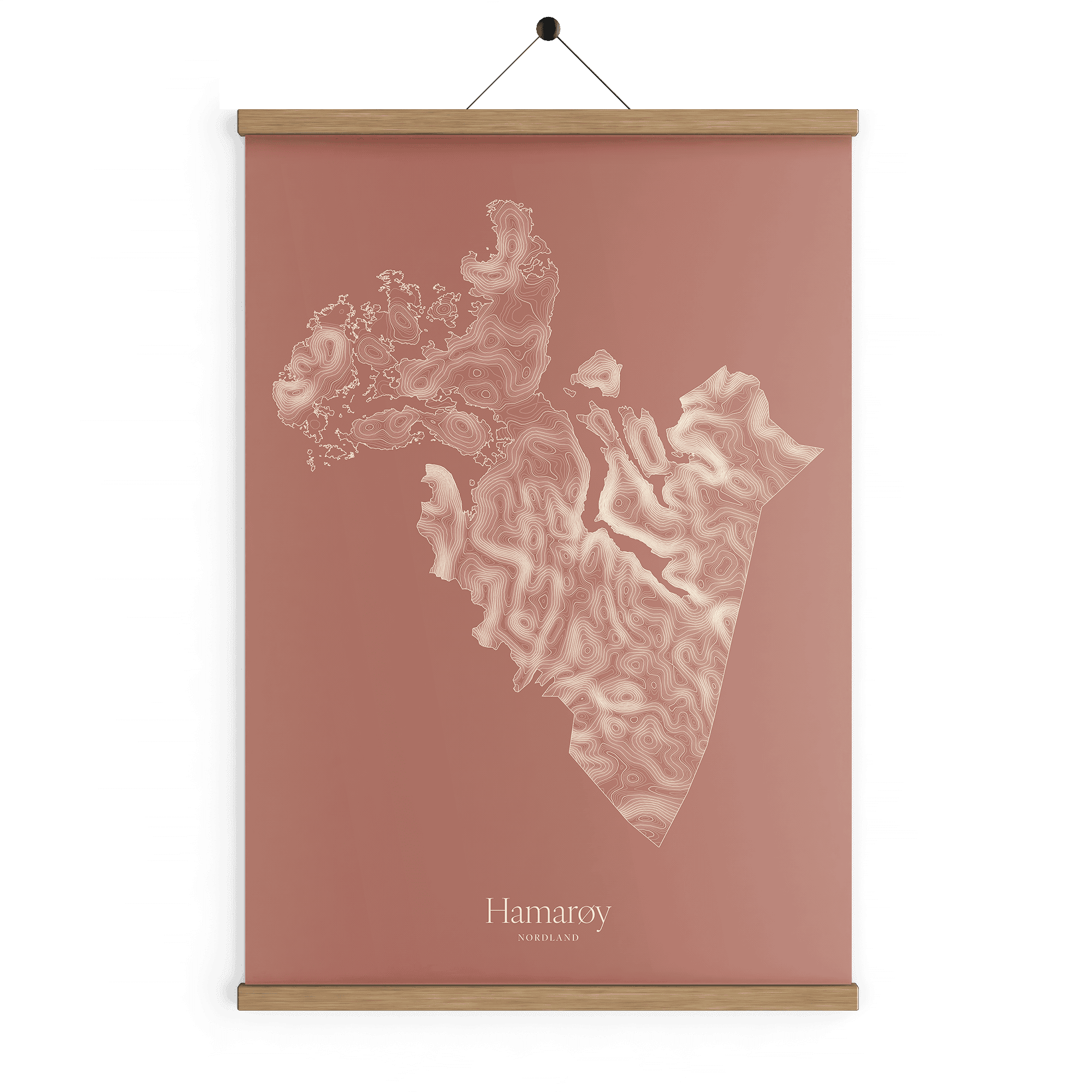 Hamarøy kotekart - Rustrød
