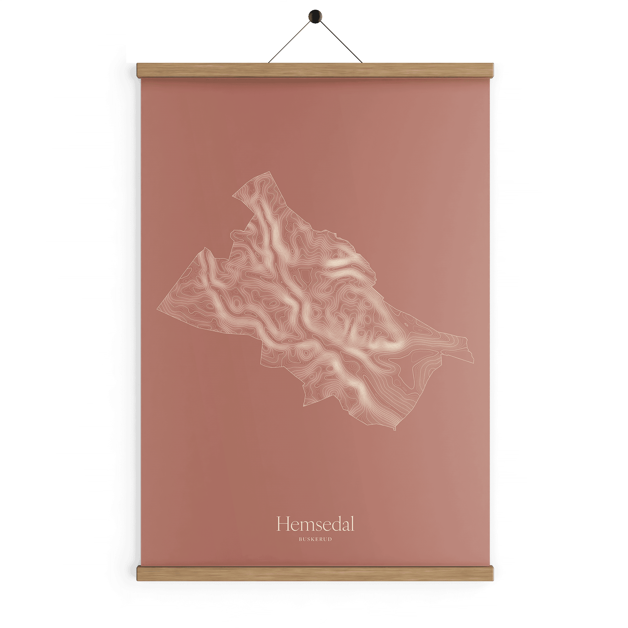 Hemsedal kotekart - Rustrød