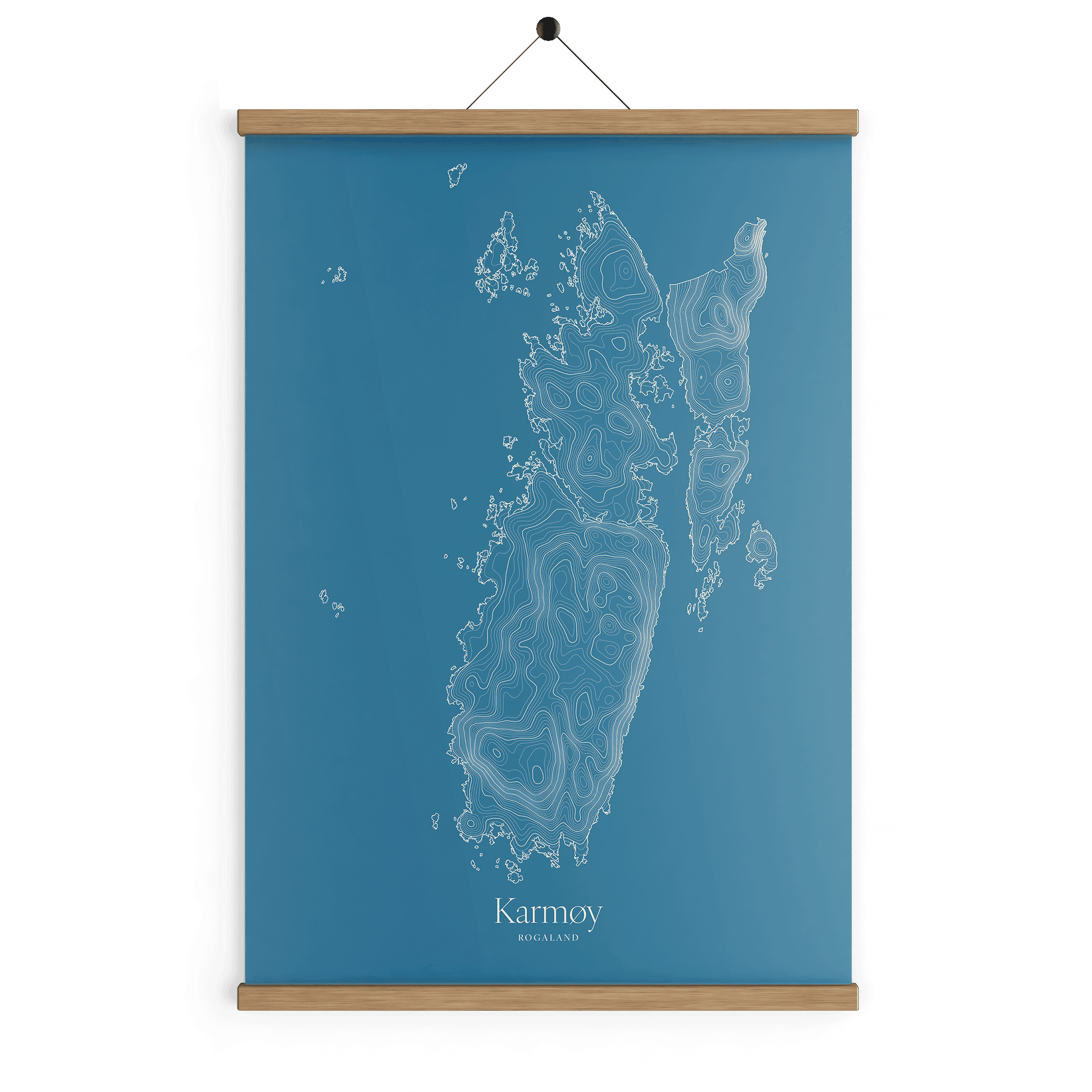 Karmøy kotekart - Himmelblå
