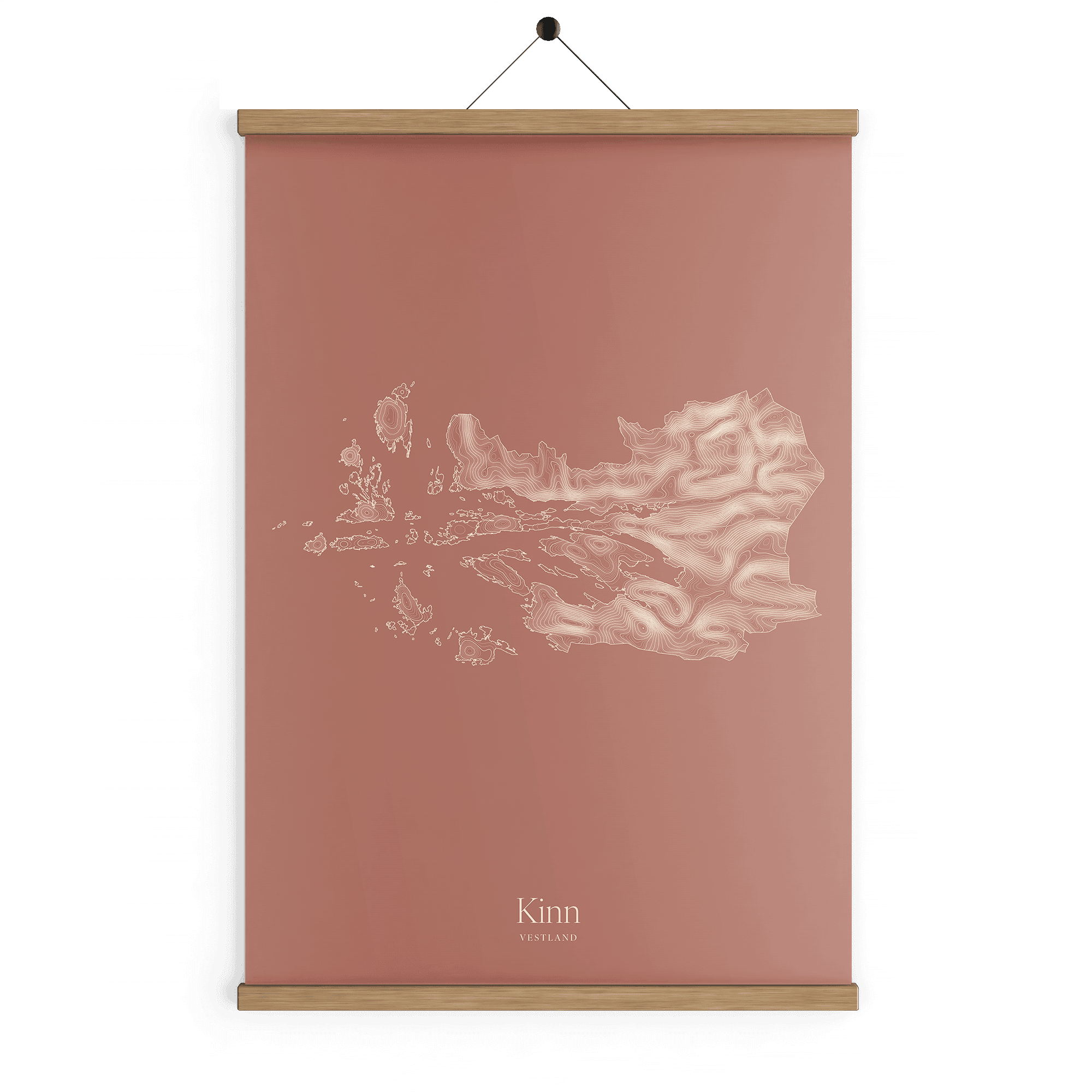 Kinn kotekart - Rustrød
