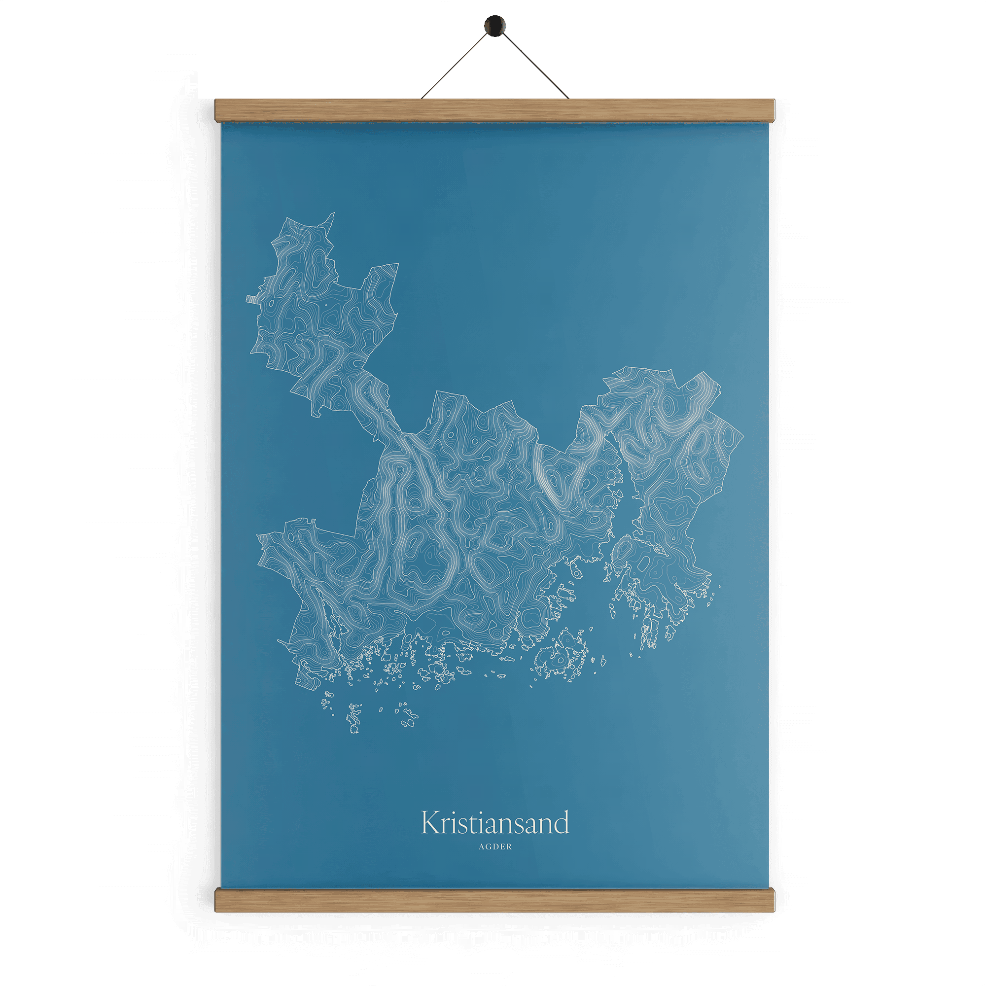 Kristiansand kotekart - Himmelblå