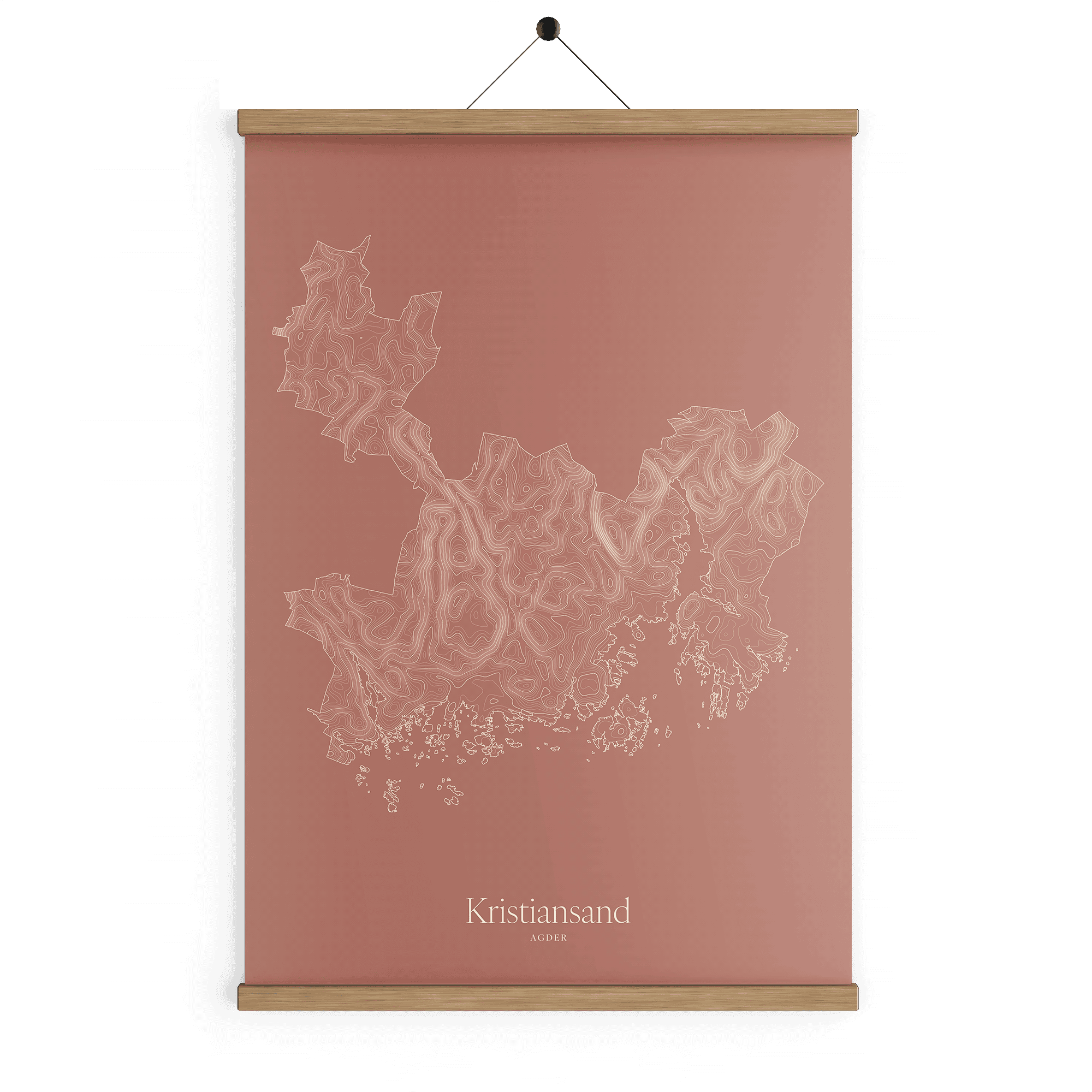 Kristiansand kotekart - Rustrød