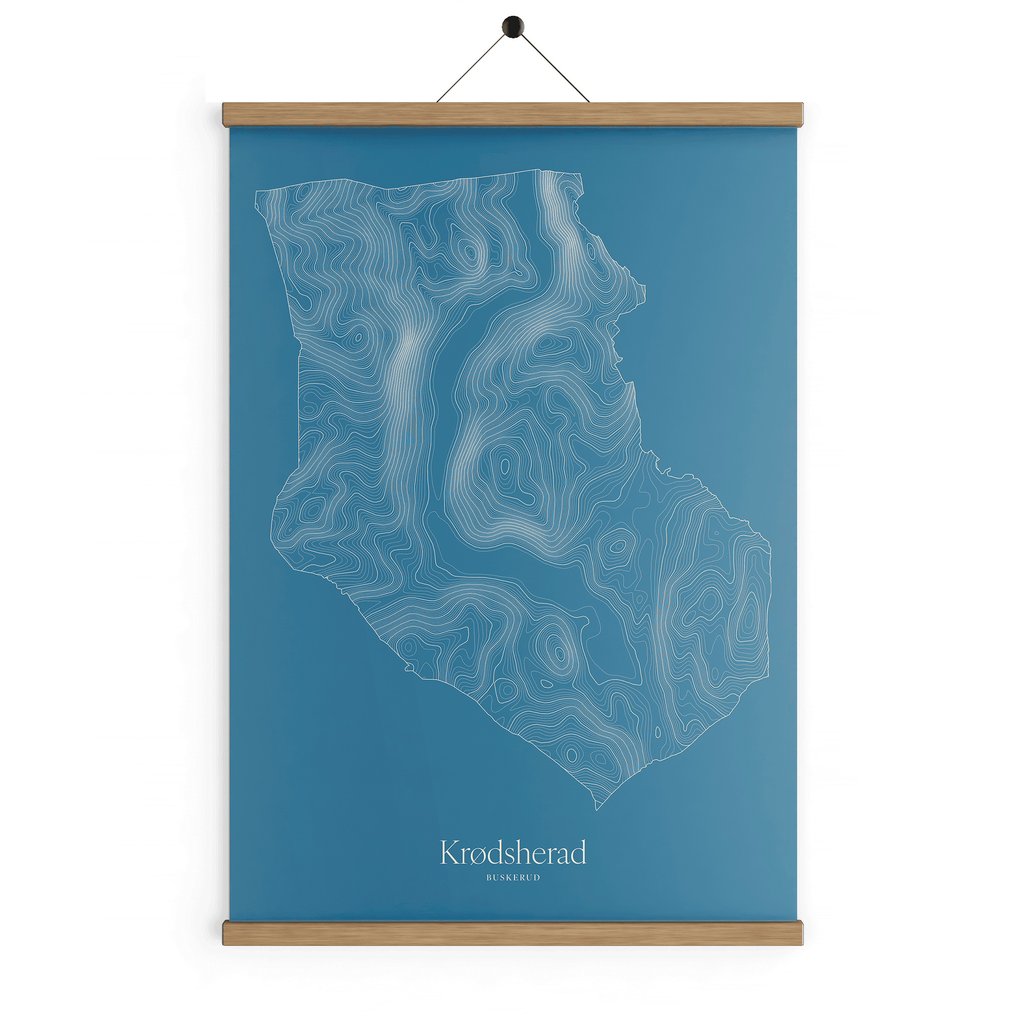 Krødsherad kotekart - Himmelblå