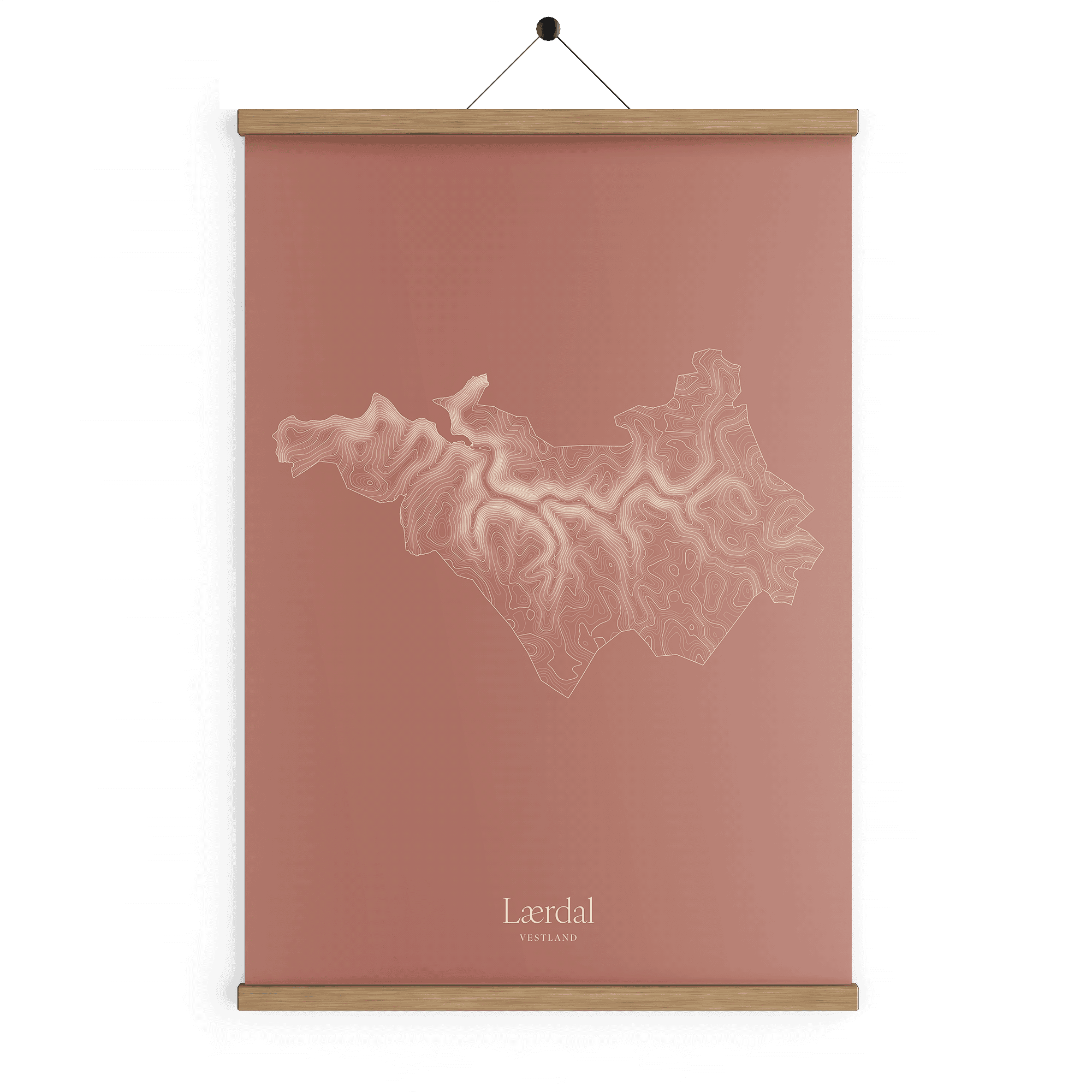 Lærdal kotekart - Rustrød