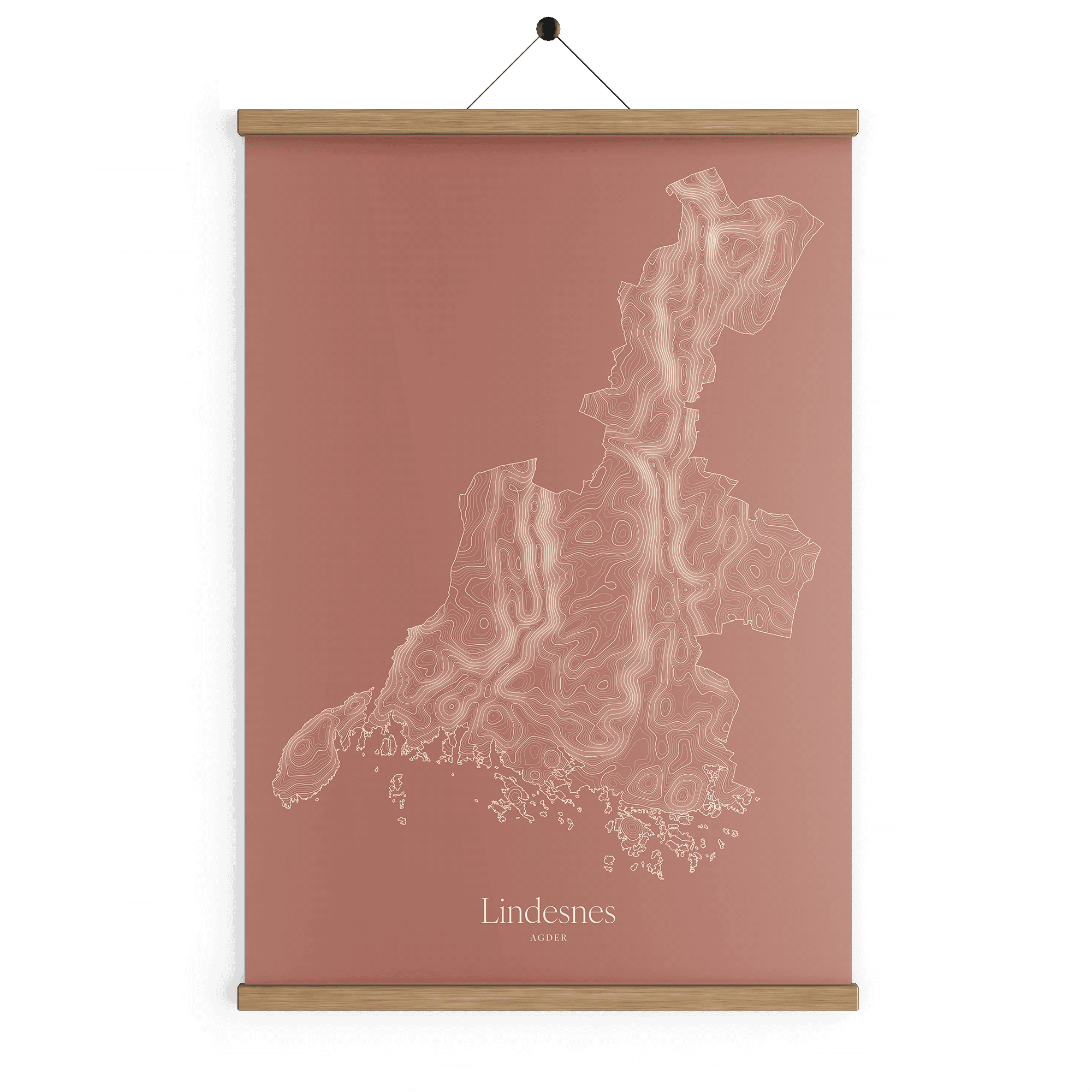Lindesnes kotekart - Rustrød
