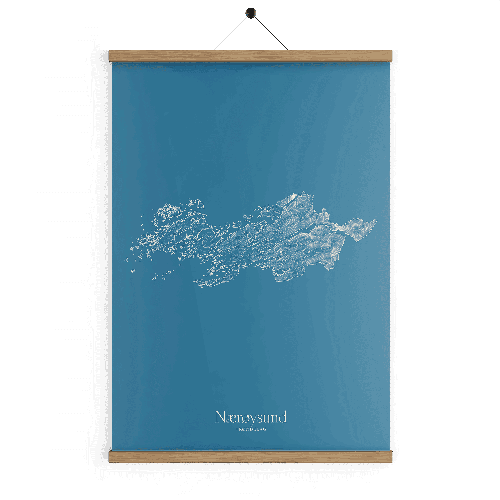 Nærøysund kotekart - Himmelblå