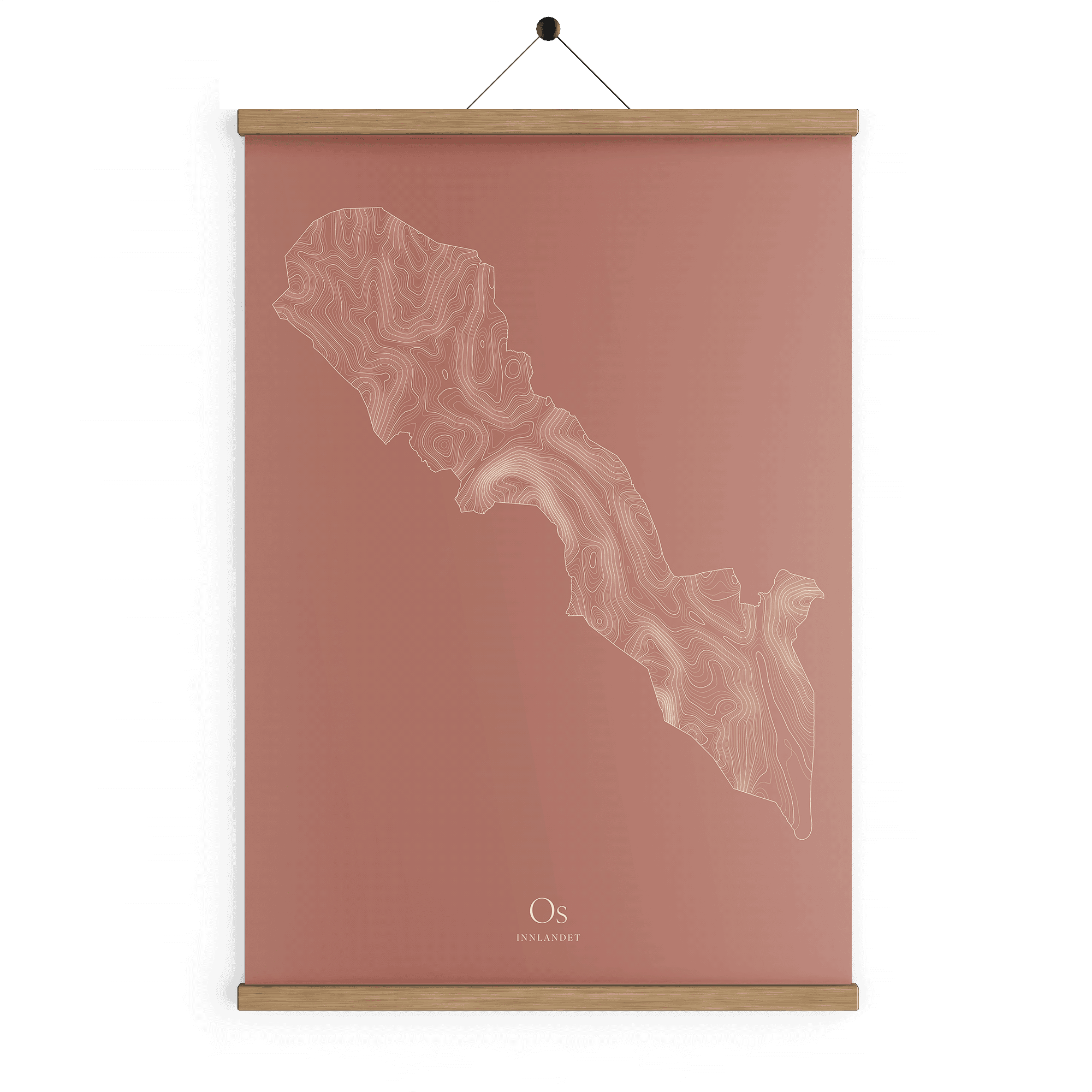 Os kotekart - Rustrød