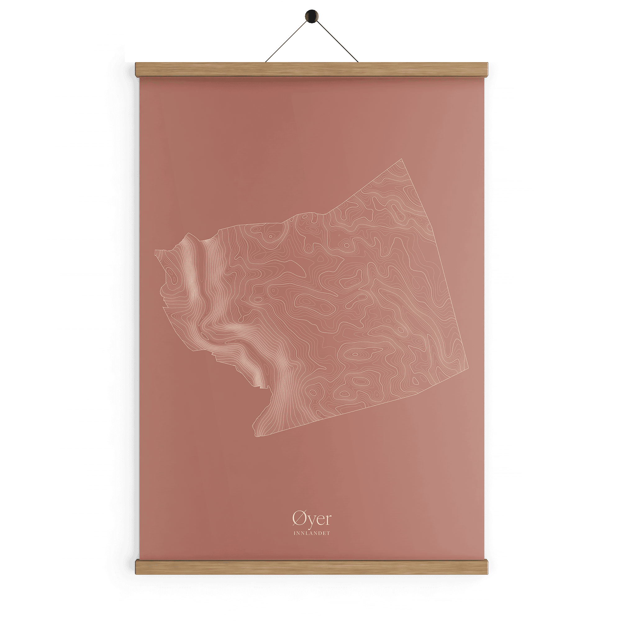 Øyer kotekart - Rustrød