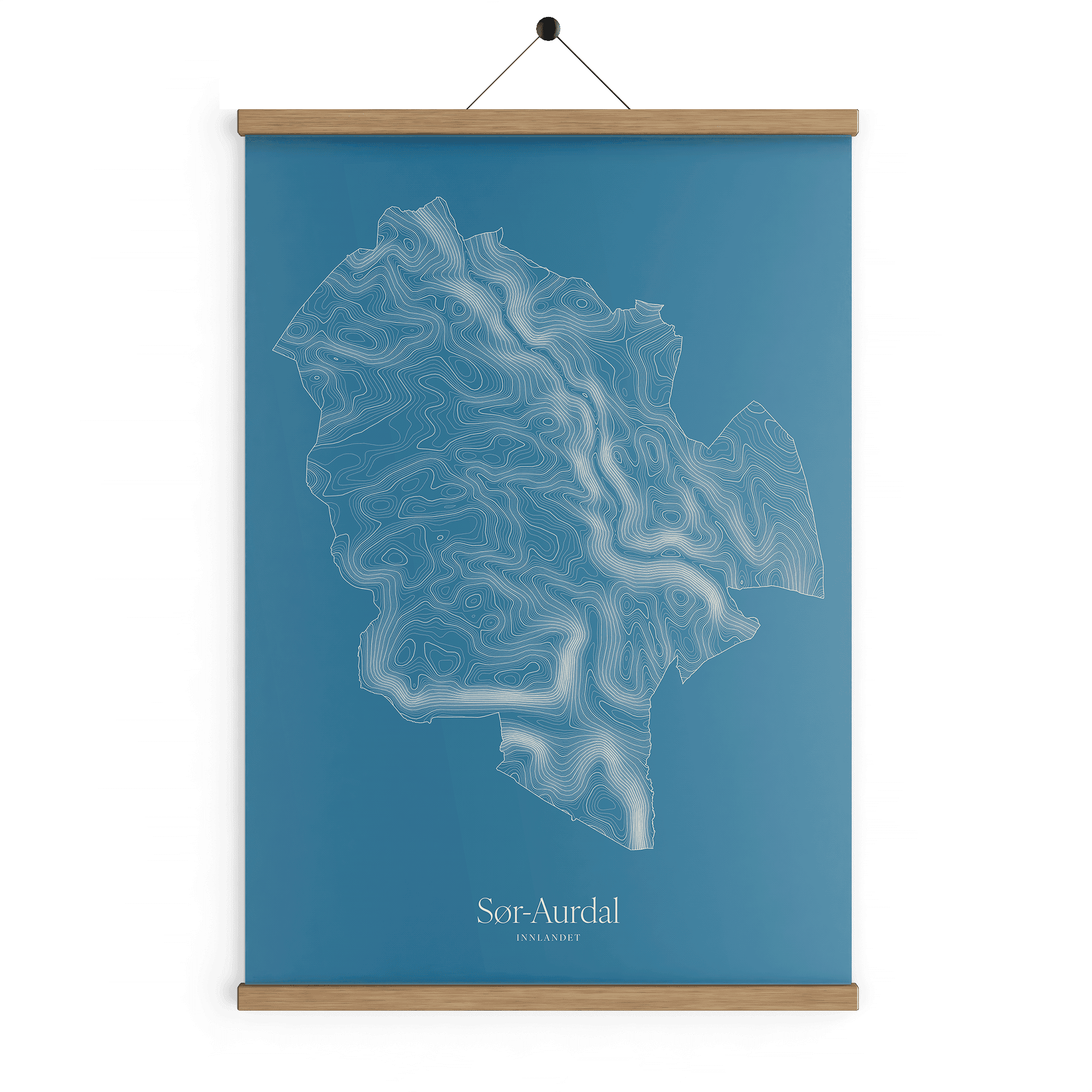 Sør-Aurdal kotekart - Himmelblå