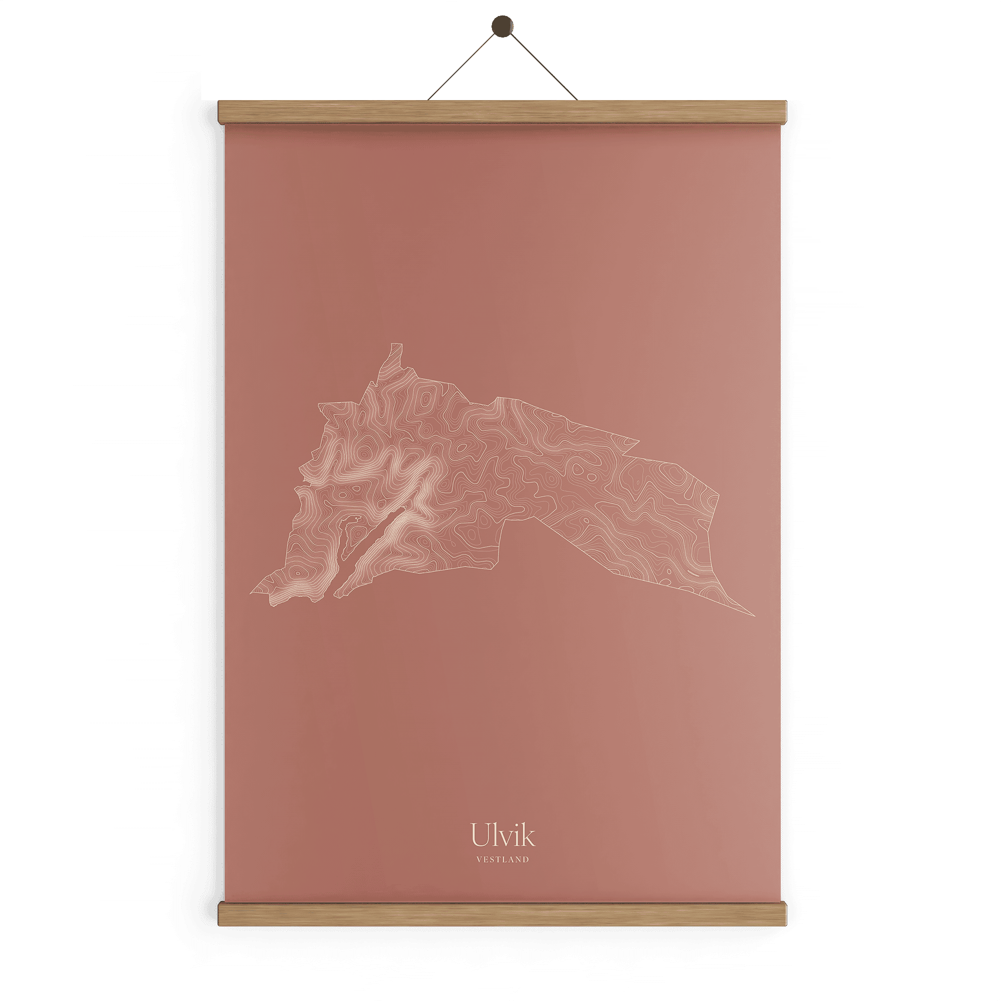 Ulvik kotekart - Rustrød