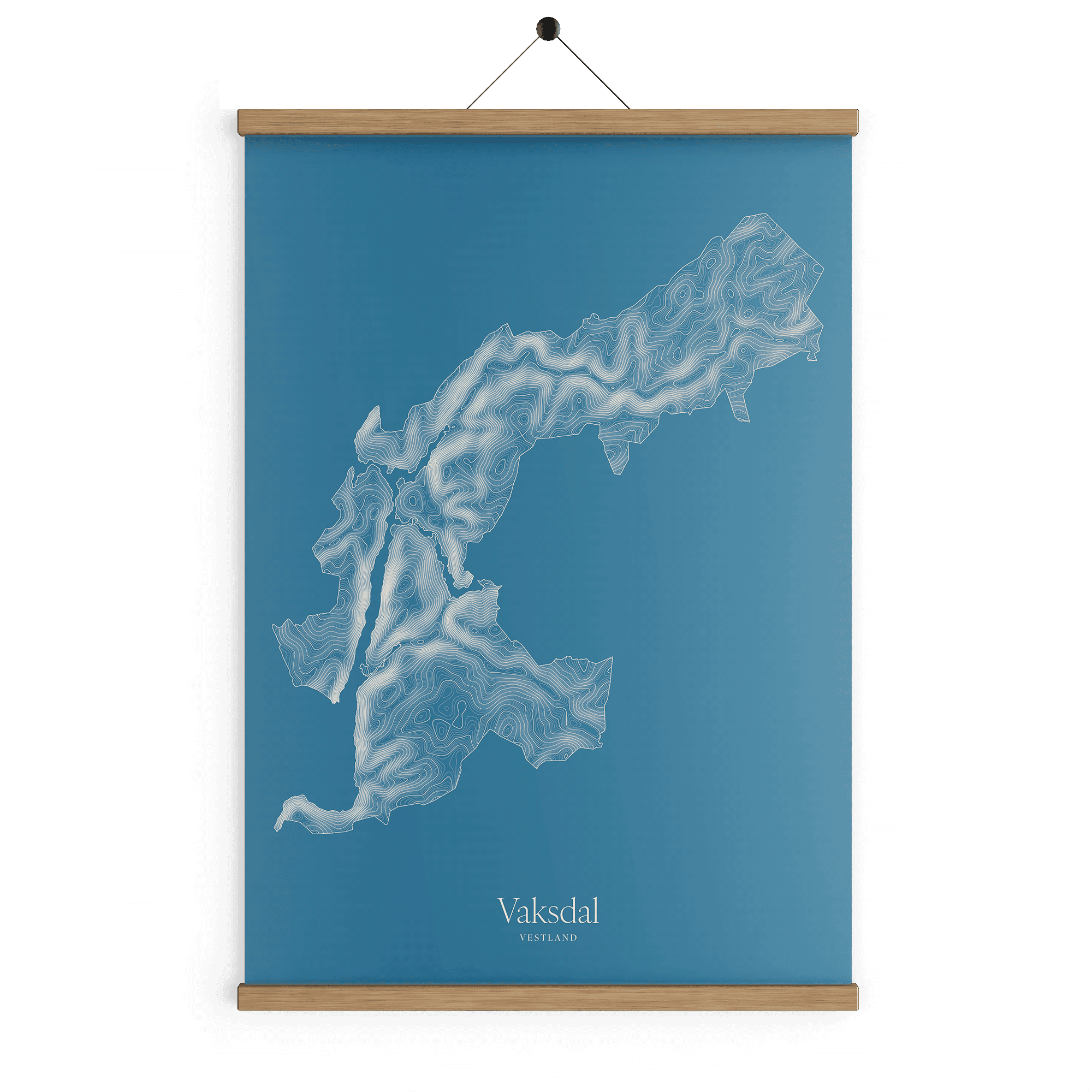 Vaksdal kotekart - Himmelblå