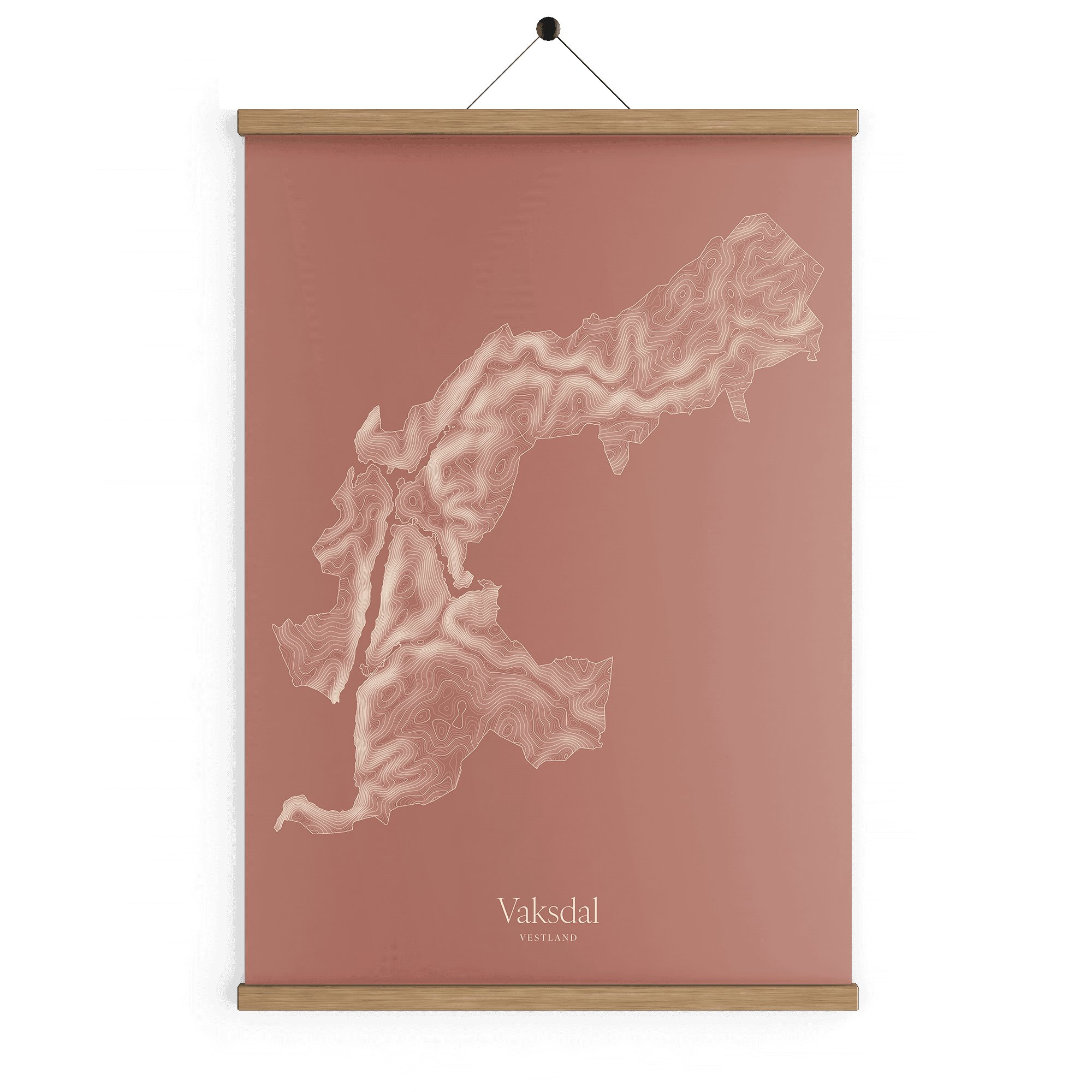 Vaksdal kotekart - Rustrød