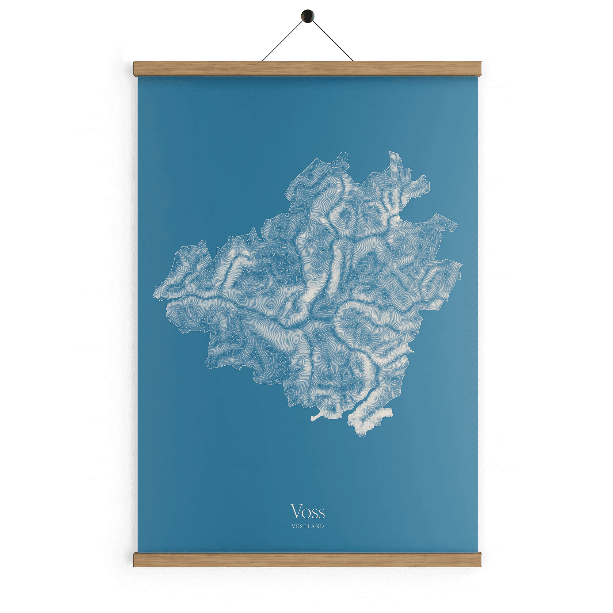 Voss kotekart - Himmelblå
