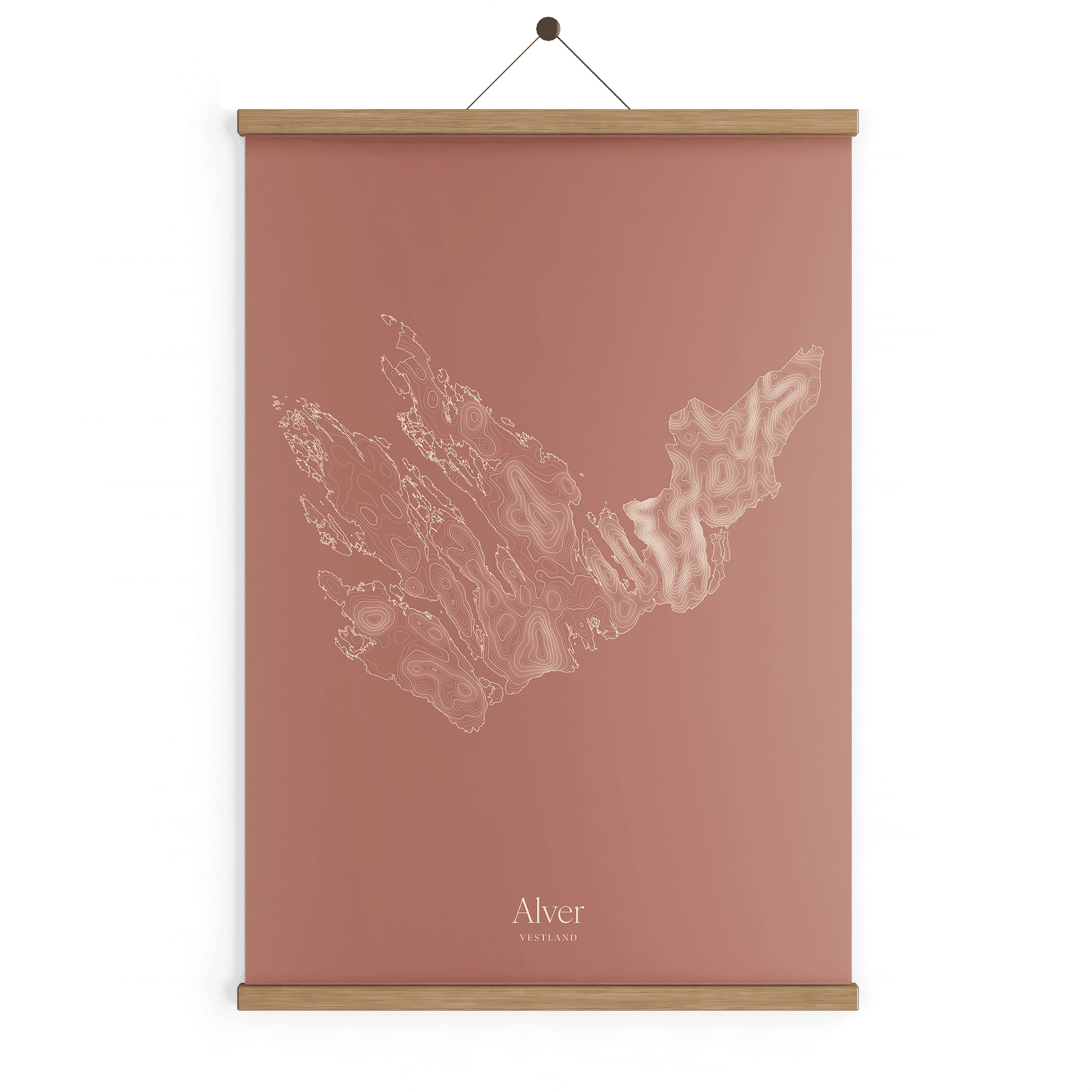Alver kotekart - Rustrød