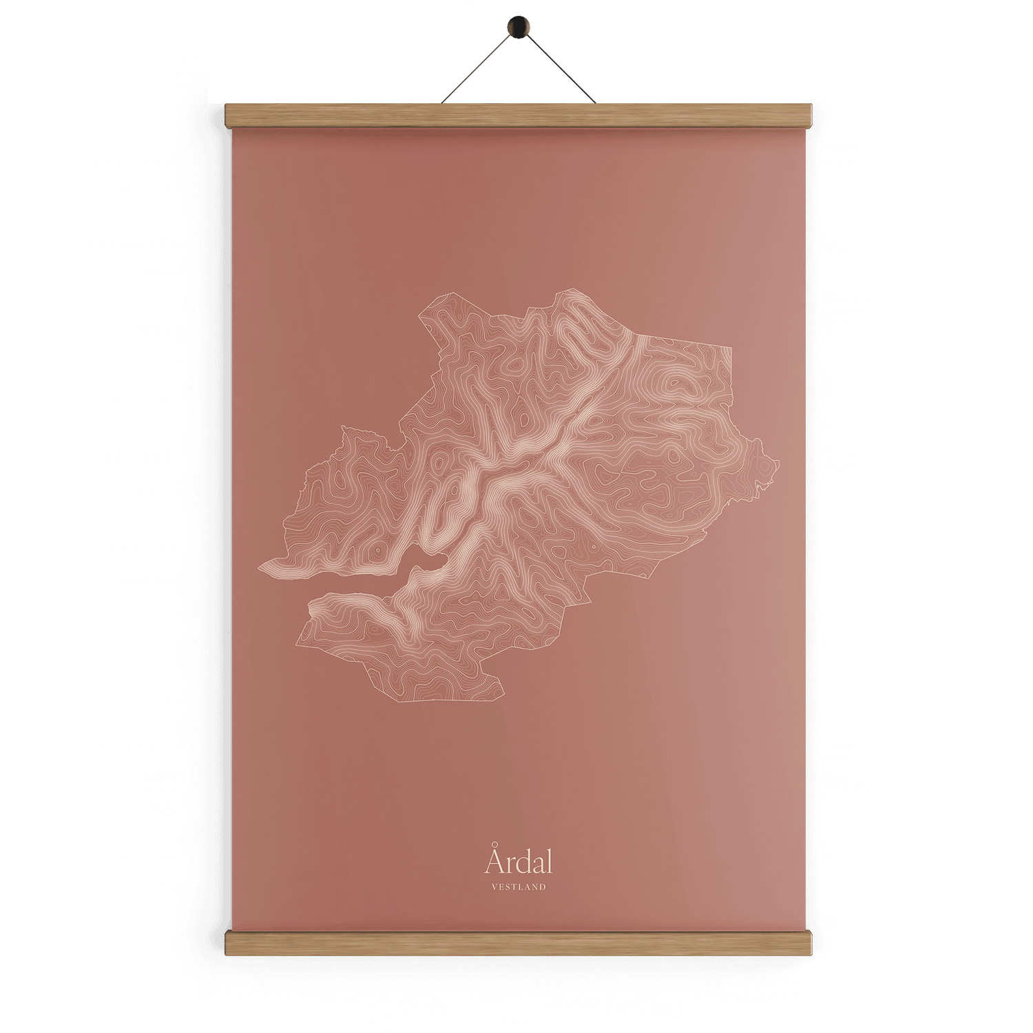 Årdal kotekart - Rustrød