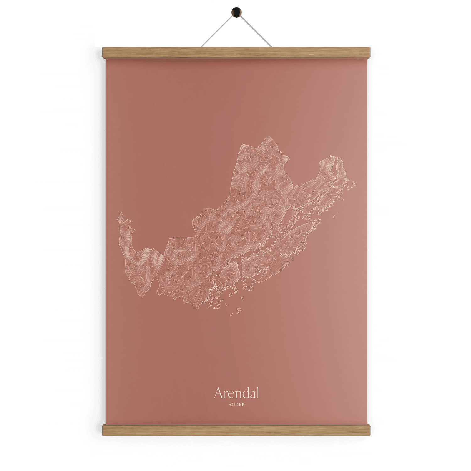 Arendal kotekart - Rustrød