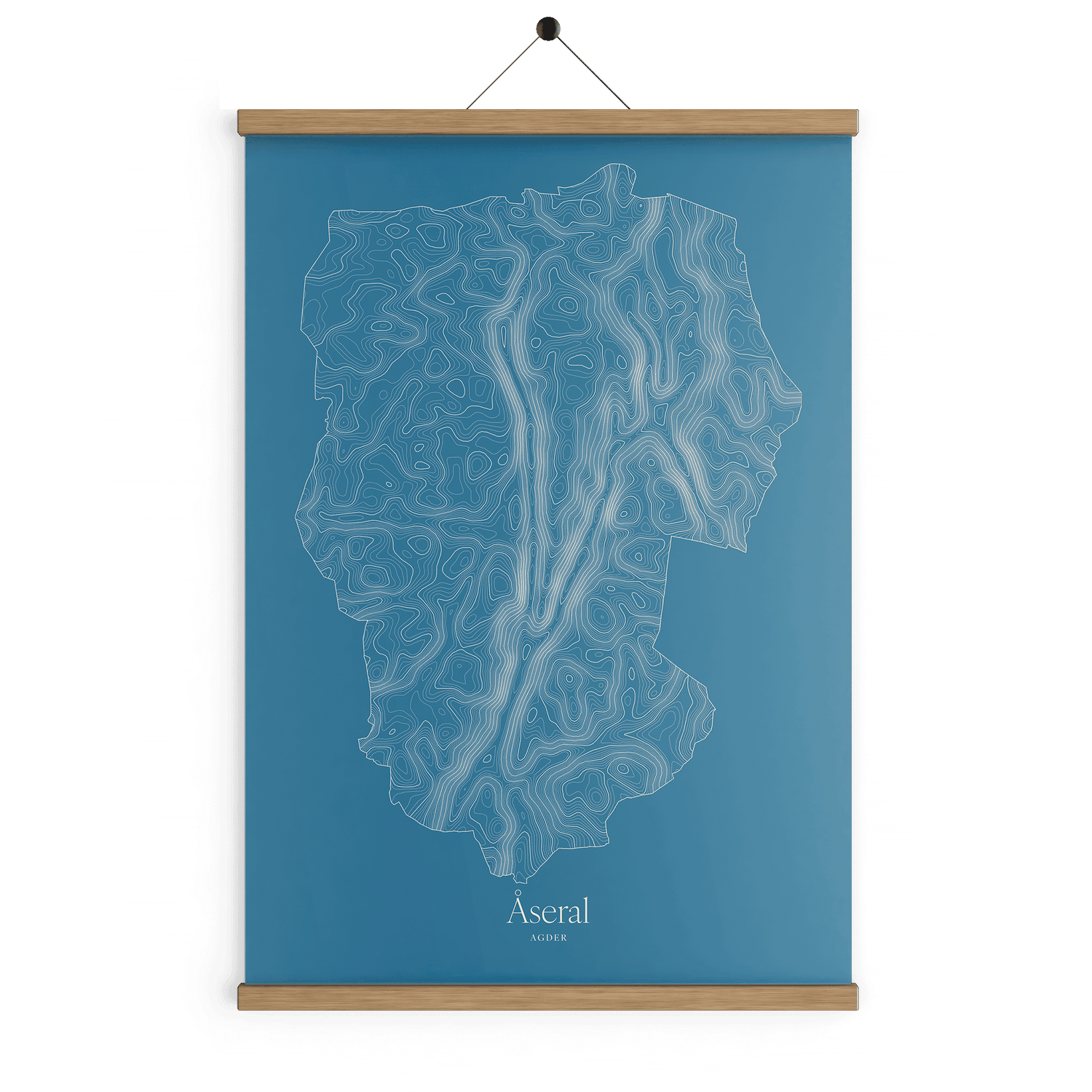 Åseral kotekart - Himmelblå