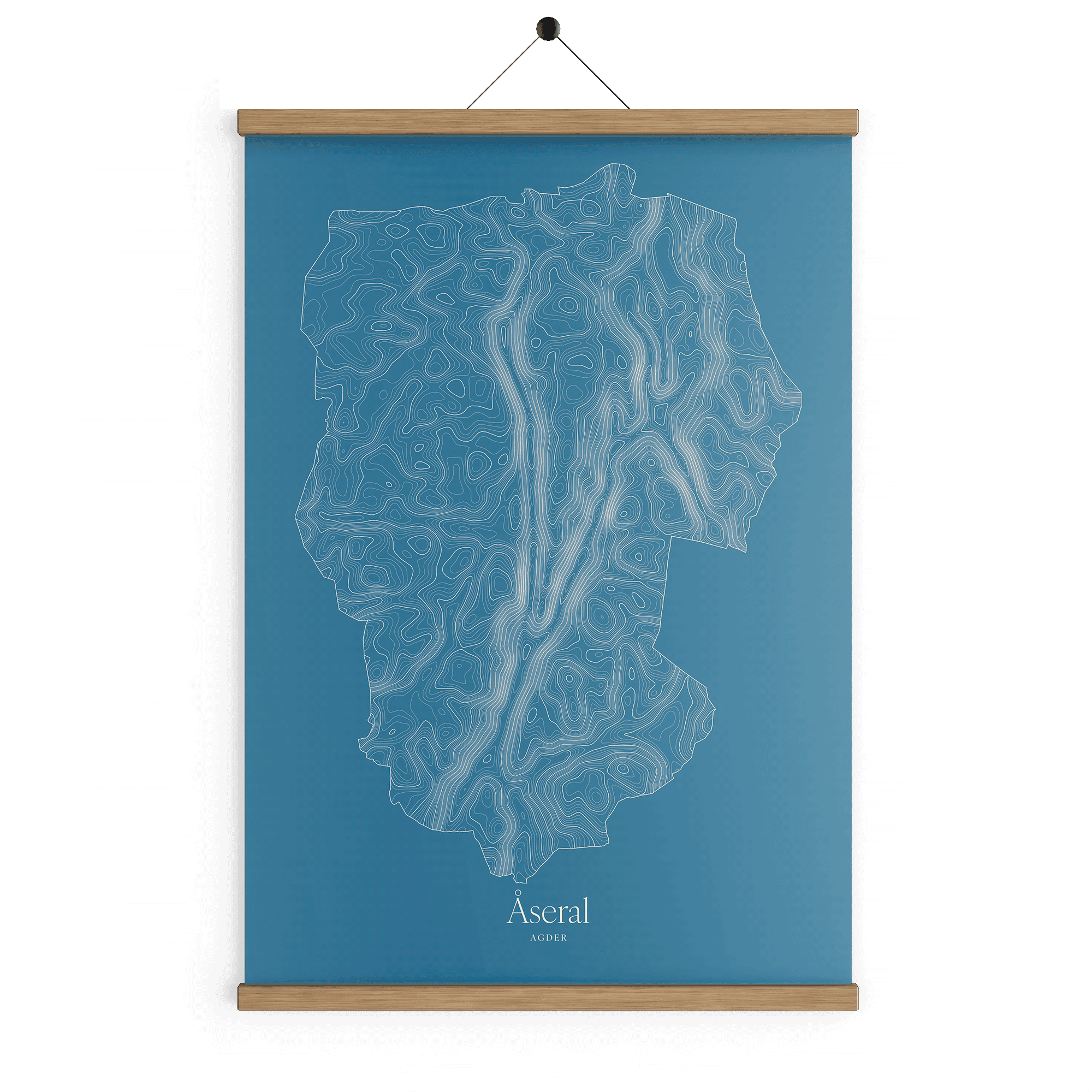 Åseral kotekart - Himmelblå