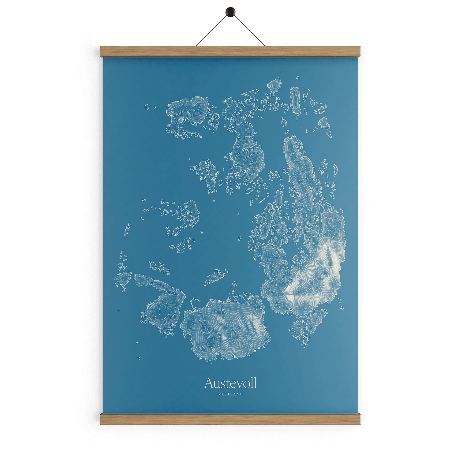 Austevoll kotekart - Himmelblå