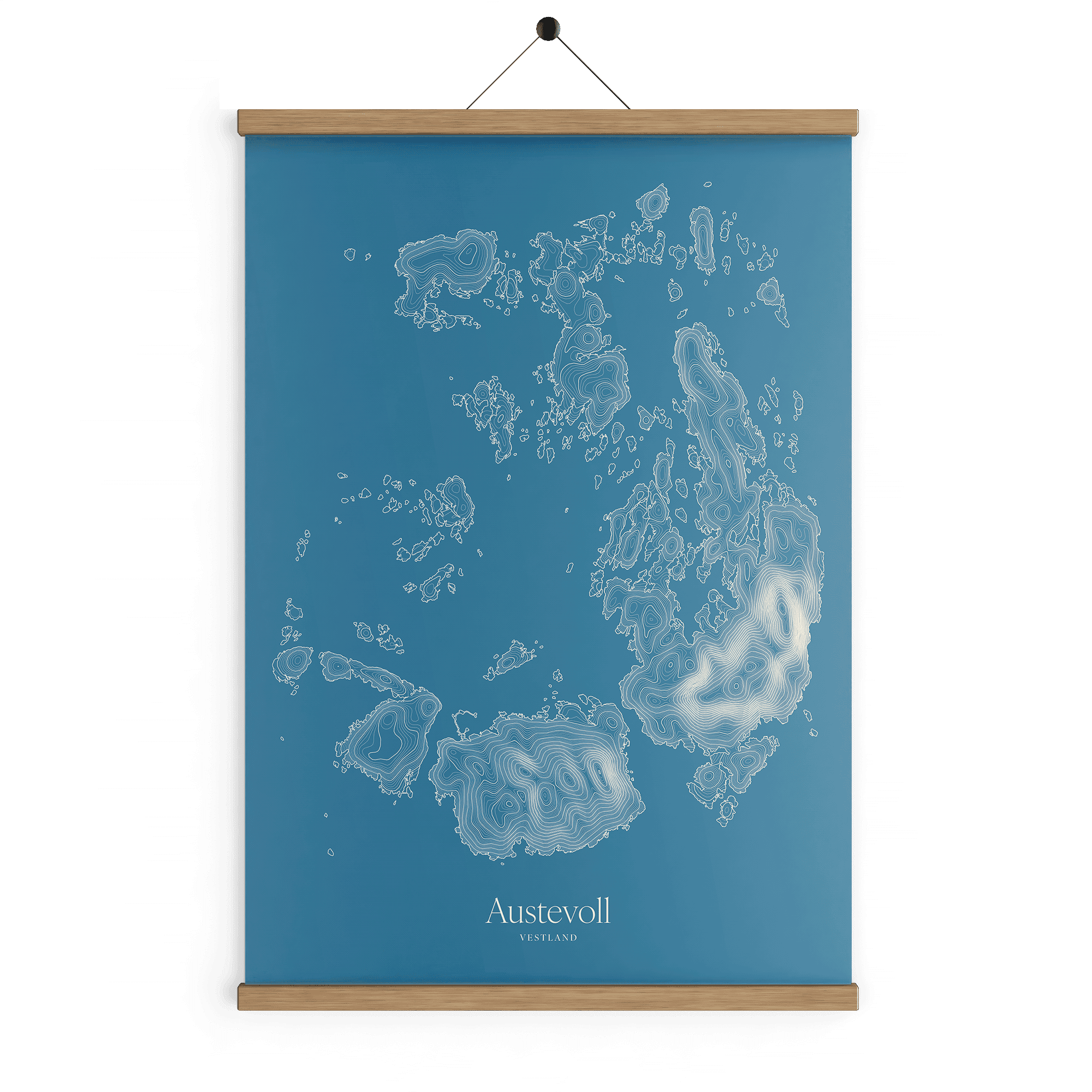 Austevoll kotekart - Himmelblå