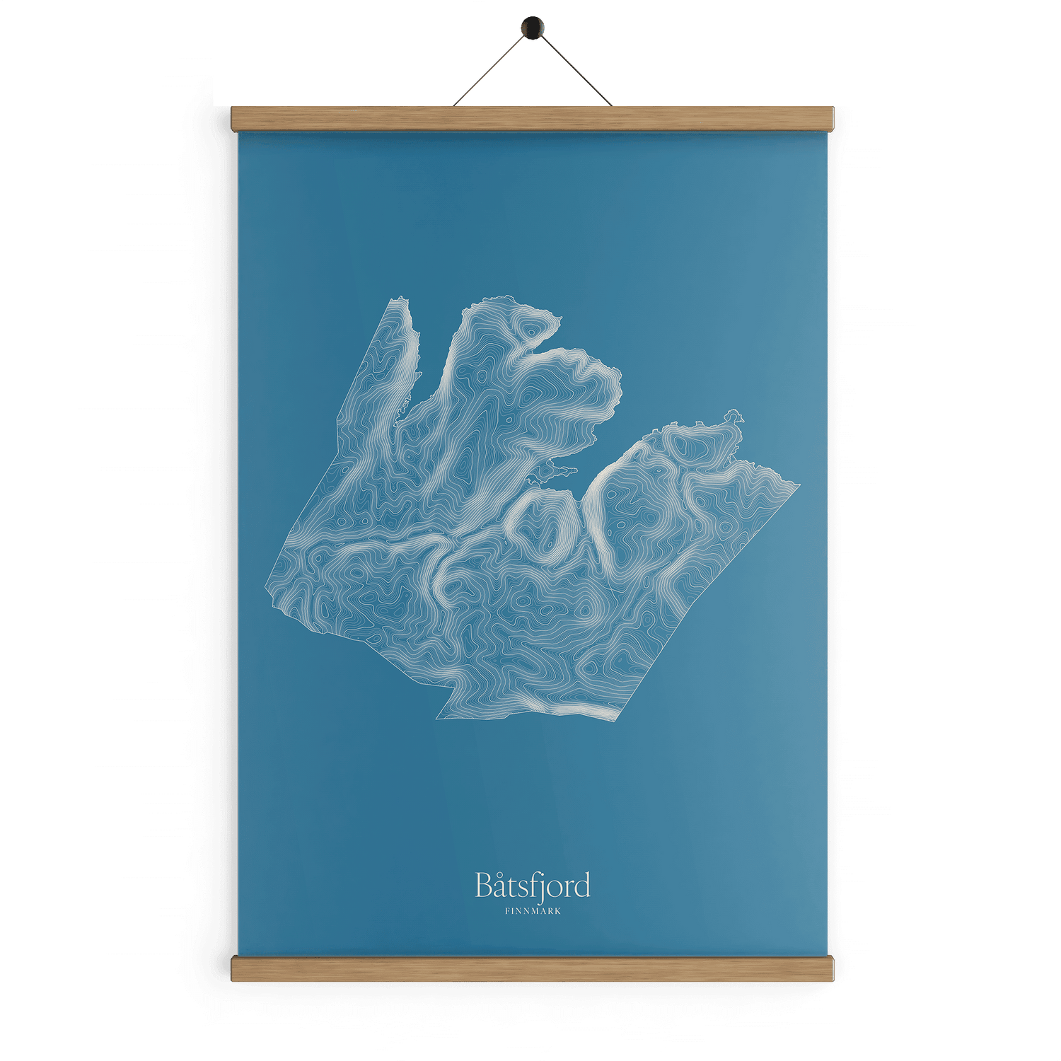 Båtsfjord kotekart - Himmelblå