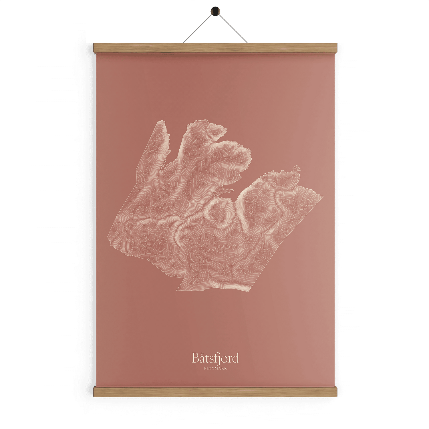 Båtsfjord kotekart - Rustrød