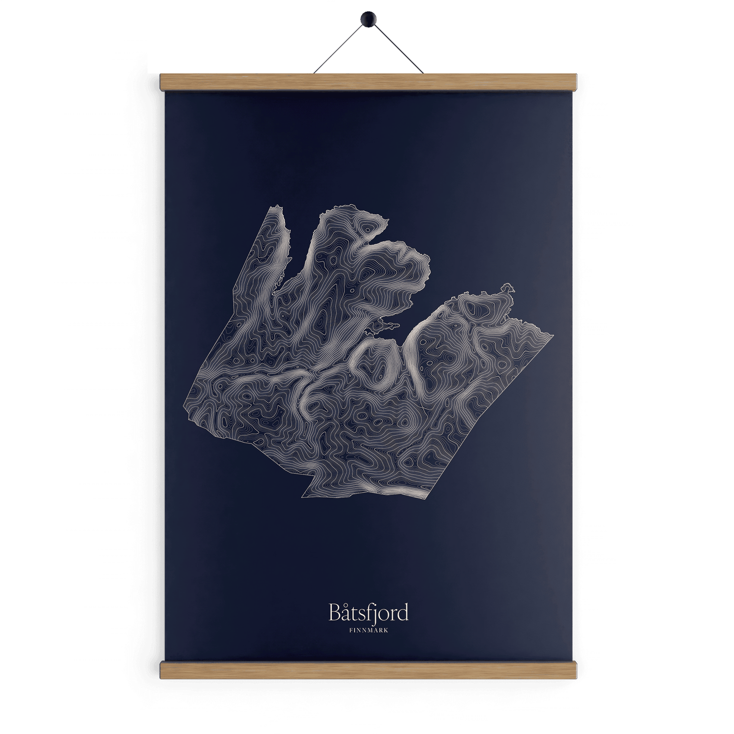 Båtsfjord kotekart - Vinternatt
