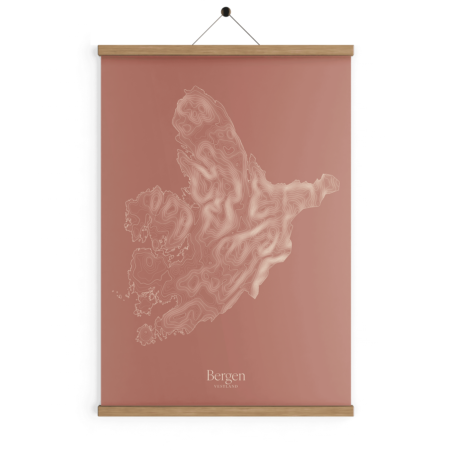 Bergen kotekart - Rustrød