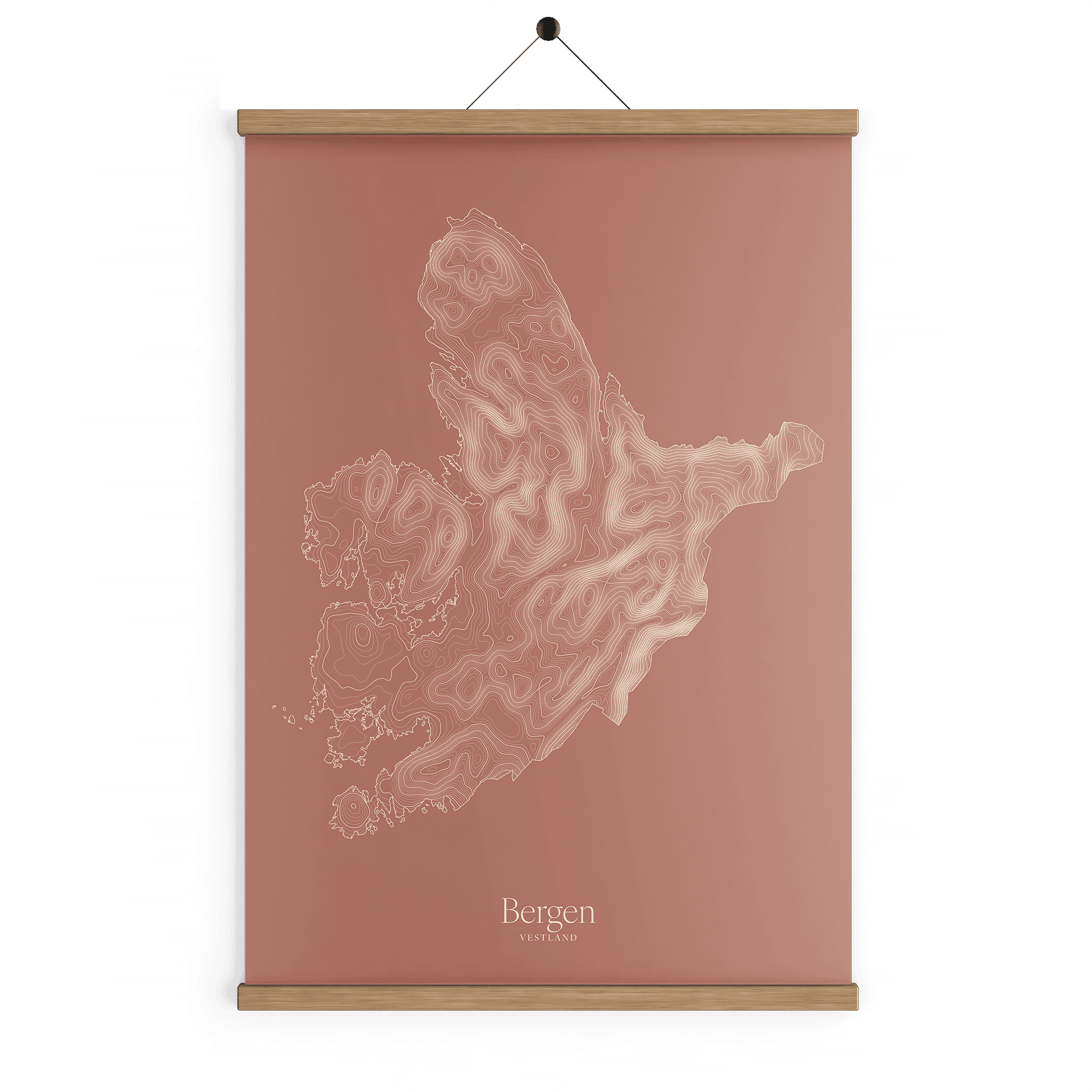 Bergen kotekart - Rustrød