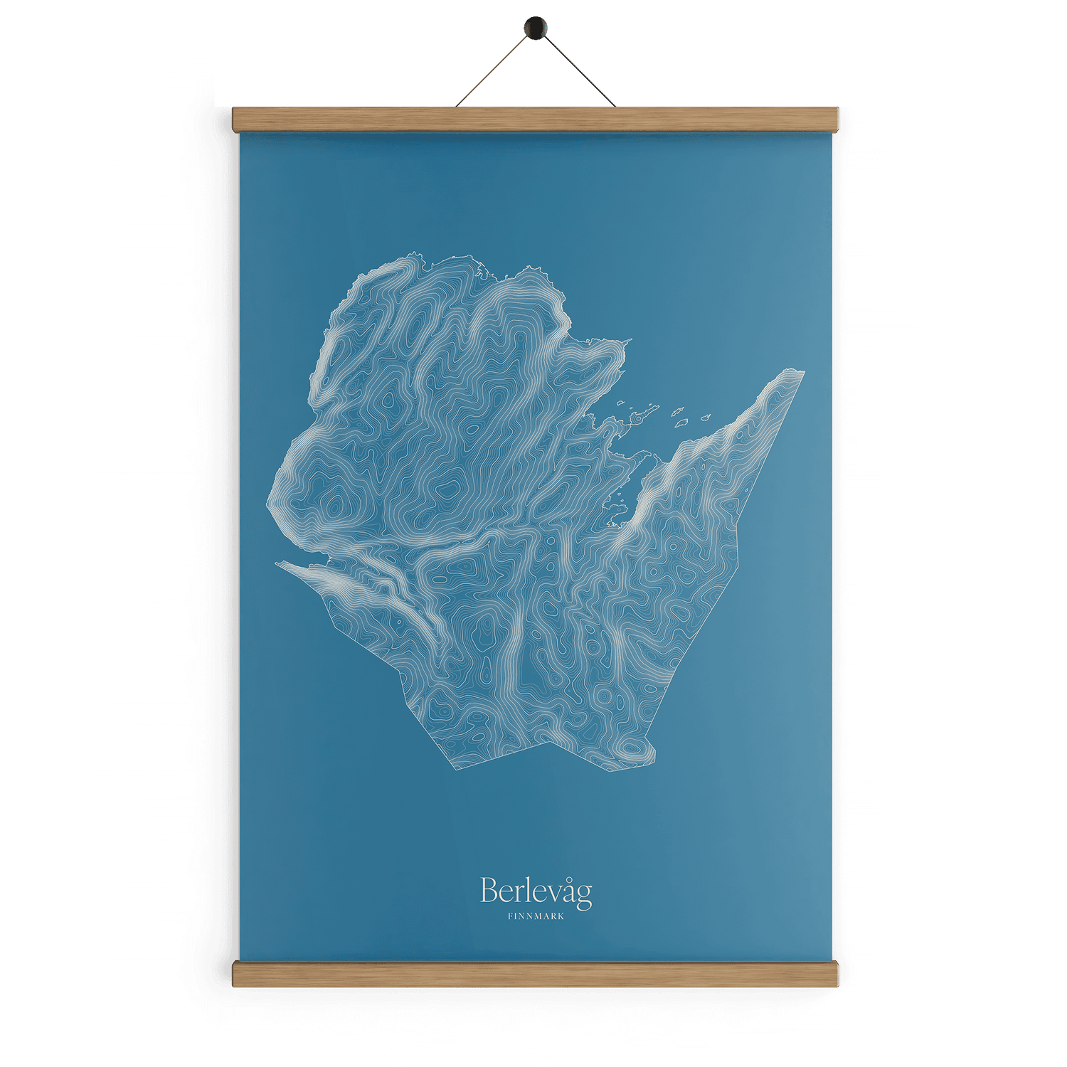 Berlevåg kotekart - Himmelblå