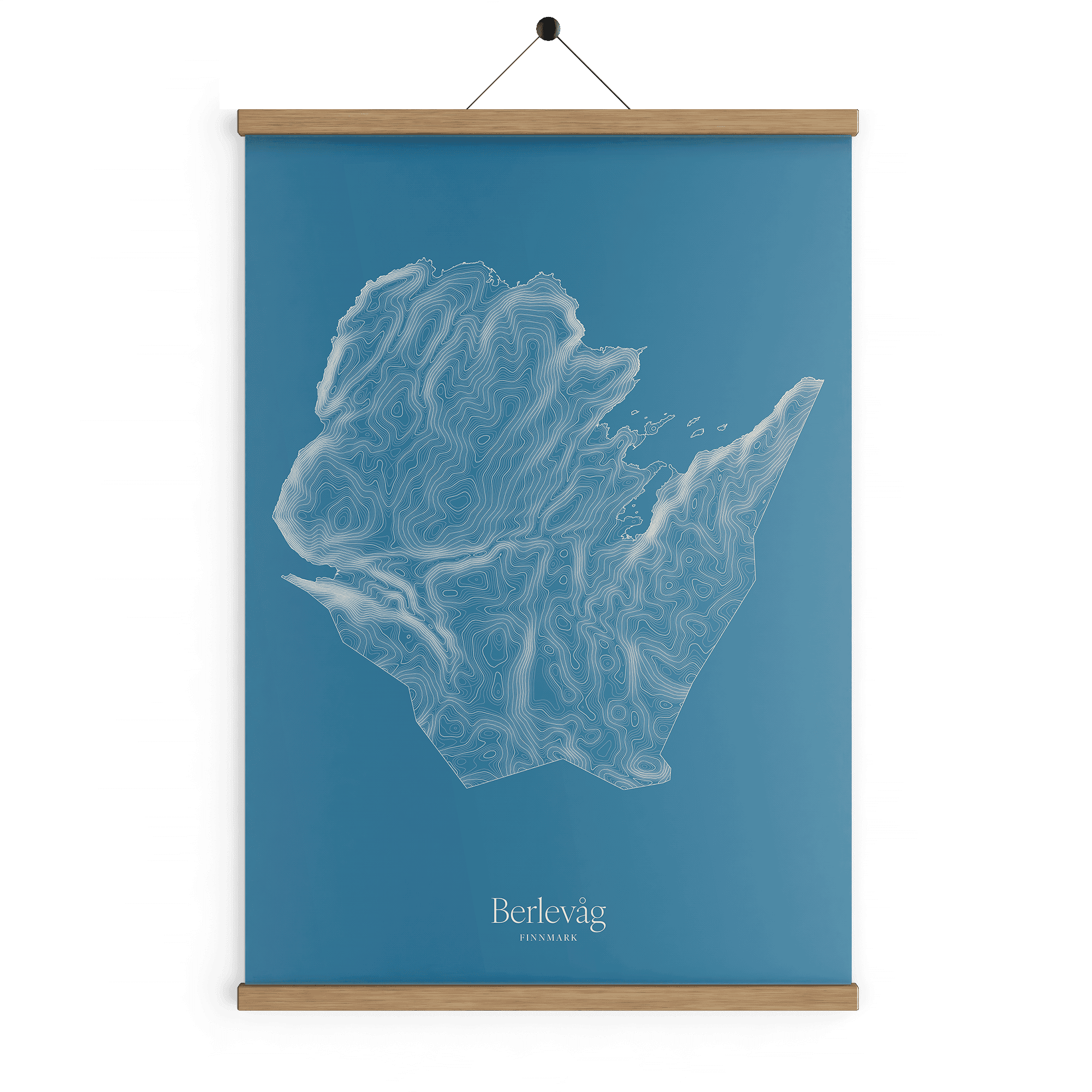 Berlevåg kotekart - Himmelblå