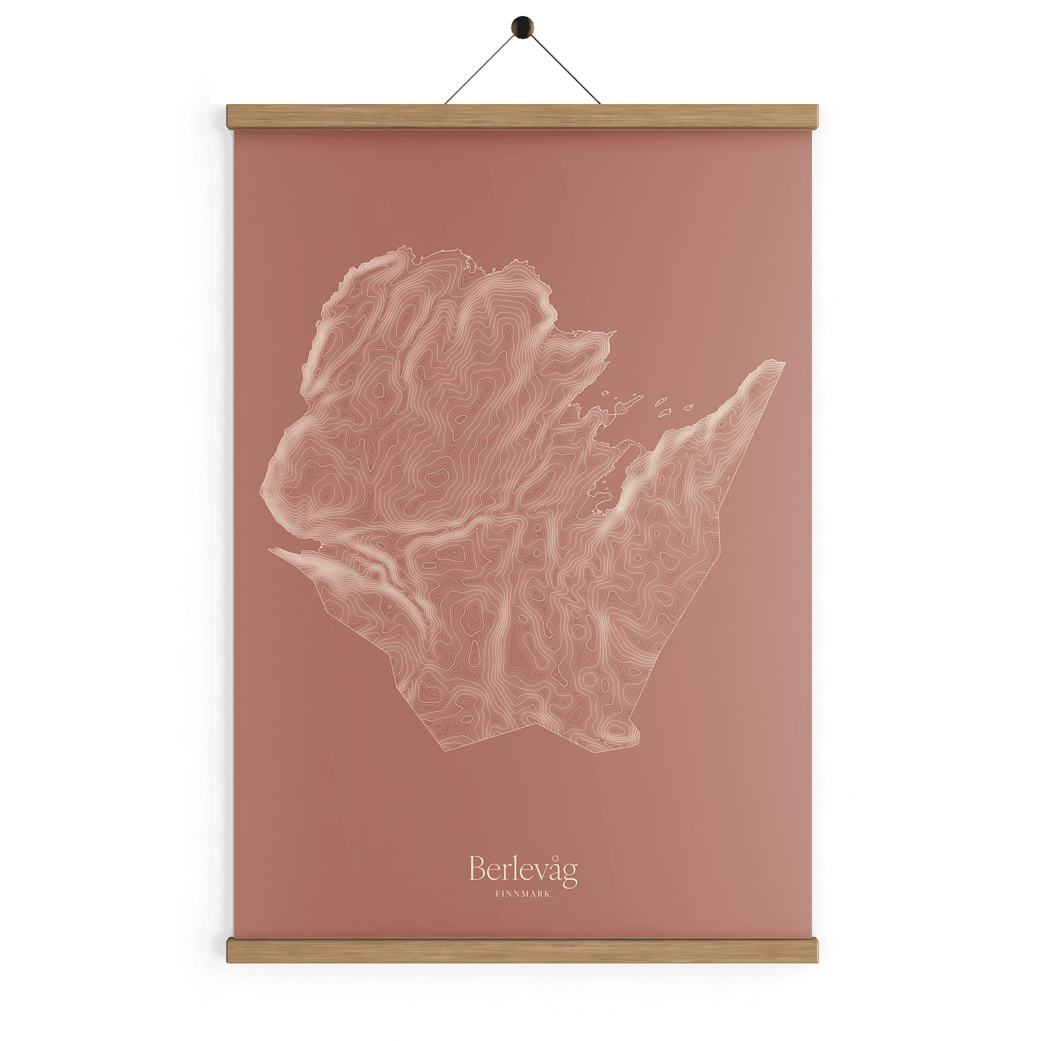 Berlevåg kotekart - Rustrød