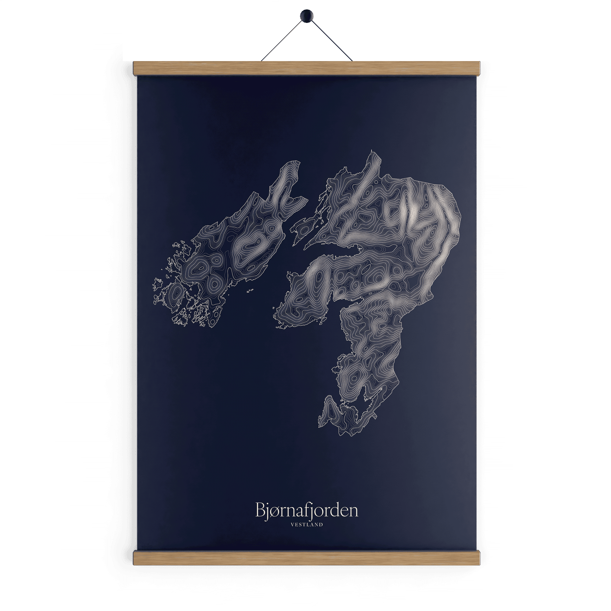Bjørnafjorden kotekart - Vinternatt