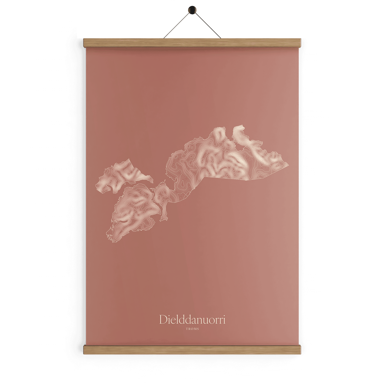 Dielddanuorri kotekart - Rustrød