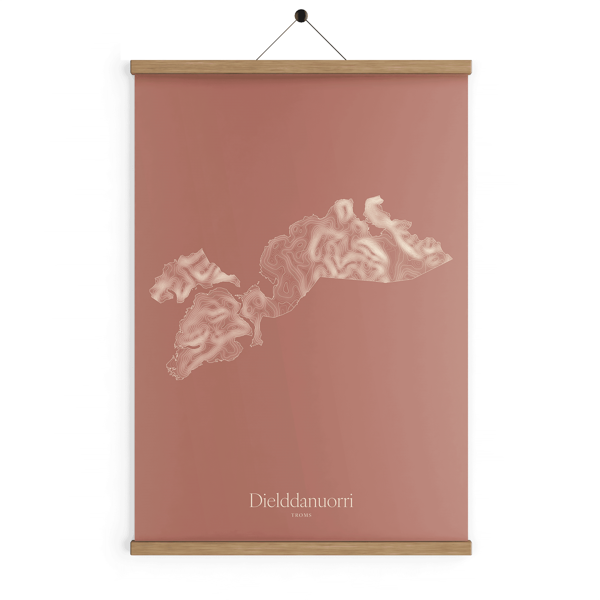 Dielddanuorri kotekart - Rustrød