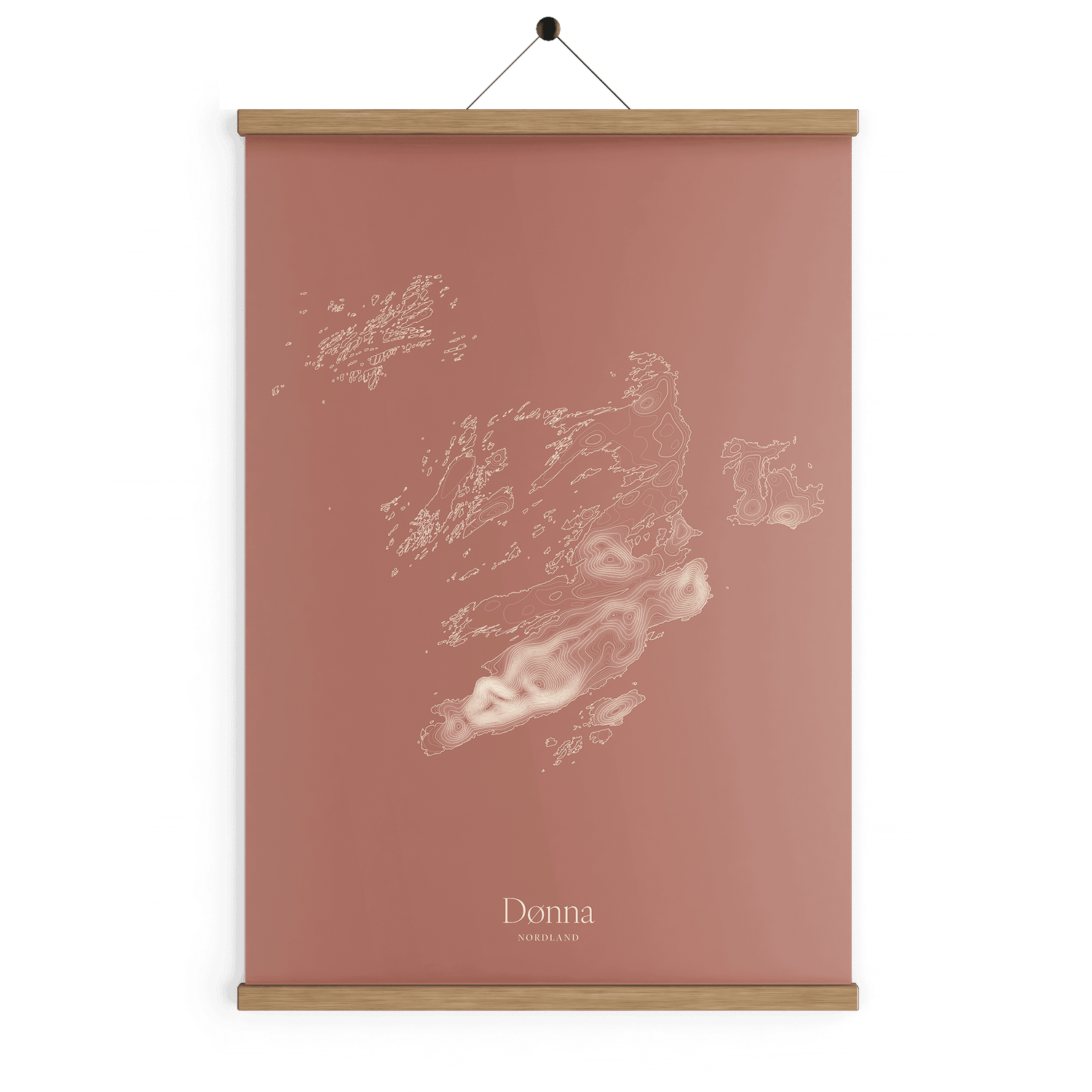 Dønna kotekart - Rustrød