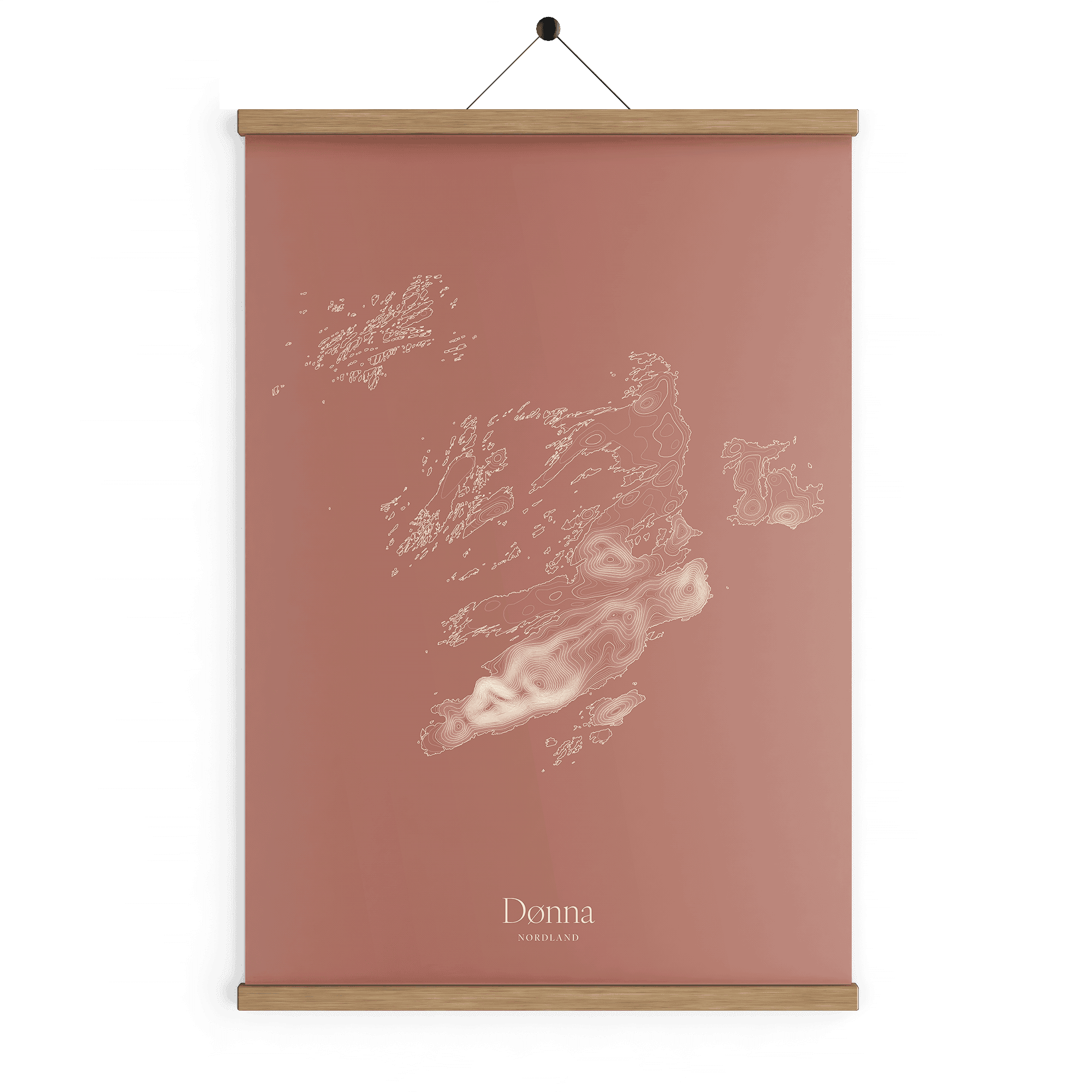 Dønna kotekart - Rustrød
