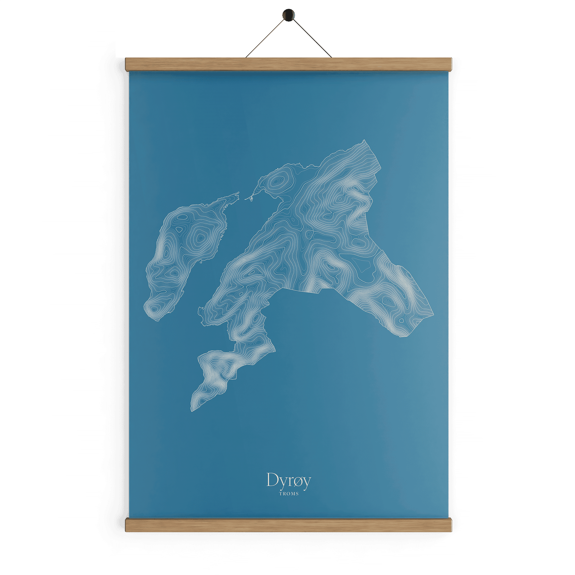 Dyrøy kotekart - Himmelblå