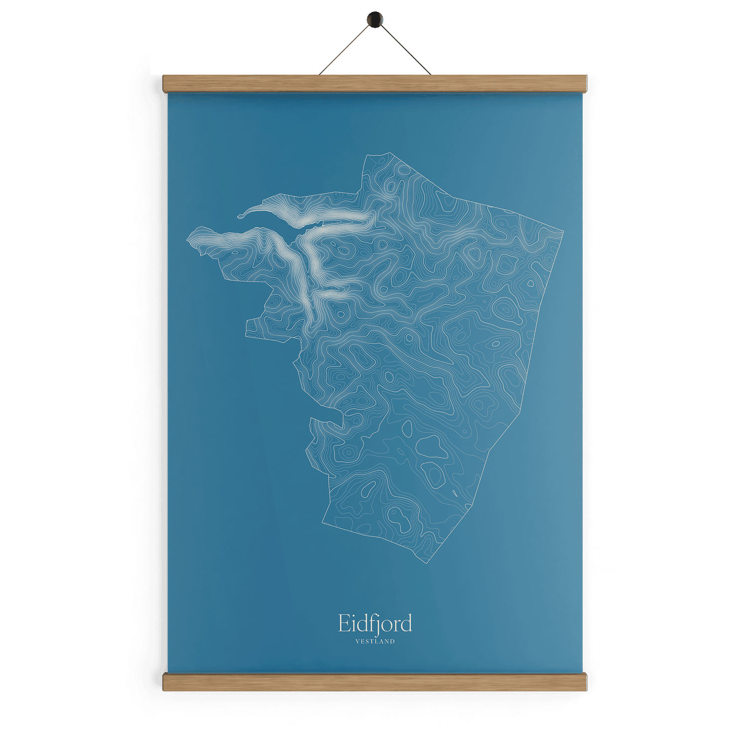 Eidfjord kotekart - Himmelblå