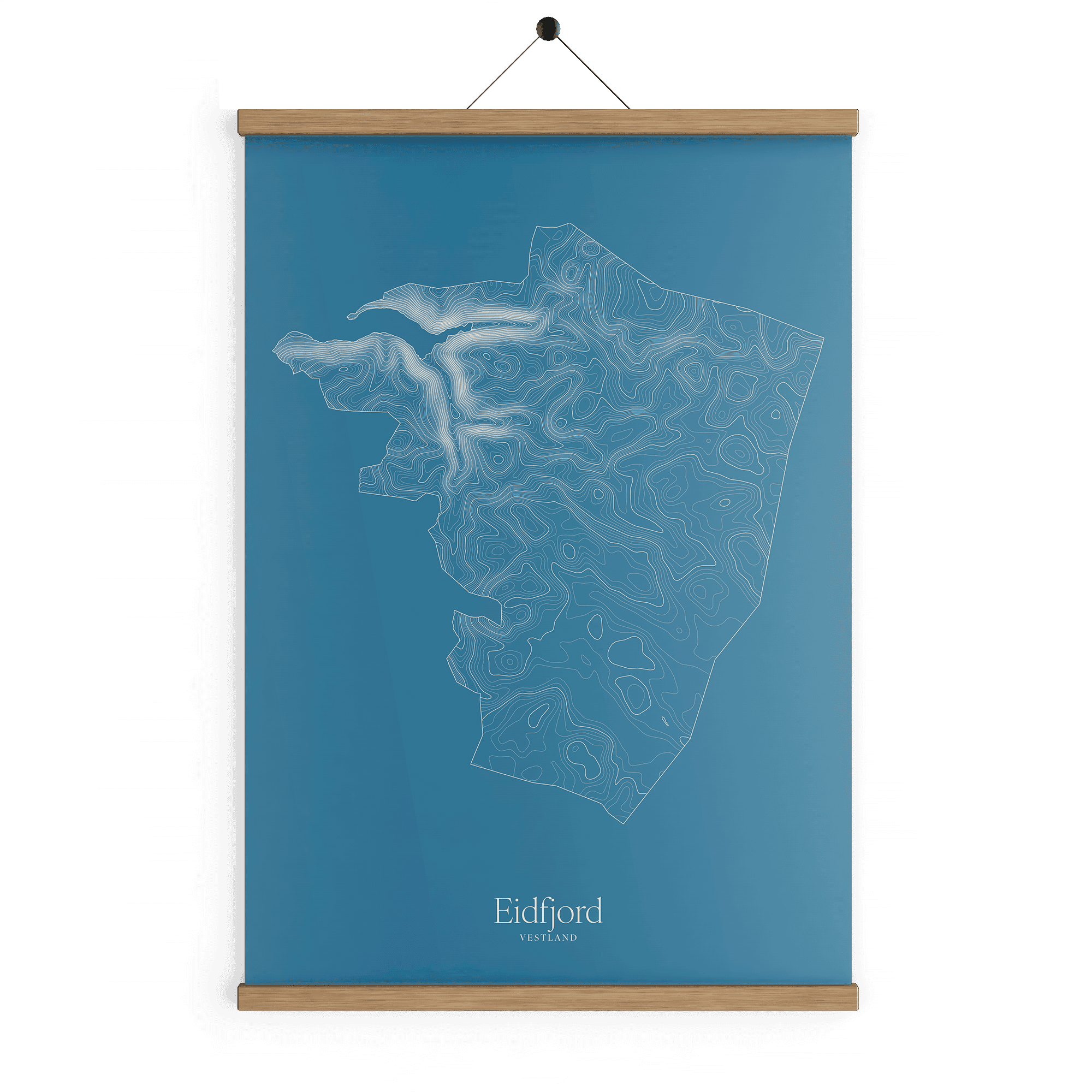 Eidfjord kotekart - Himmelblå