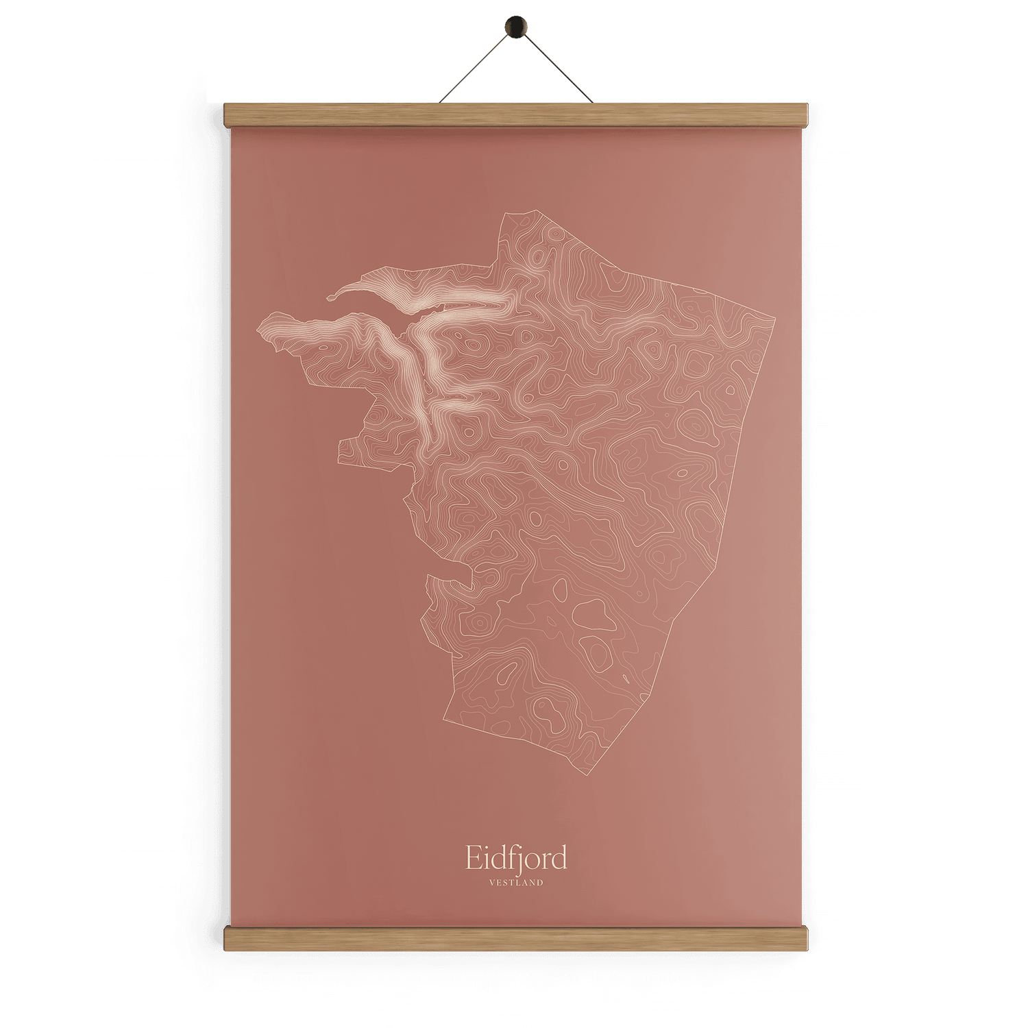 Eidfjord kotekart - Rustrød