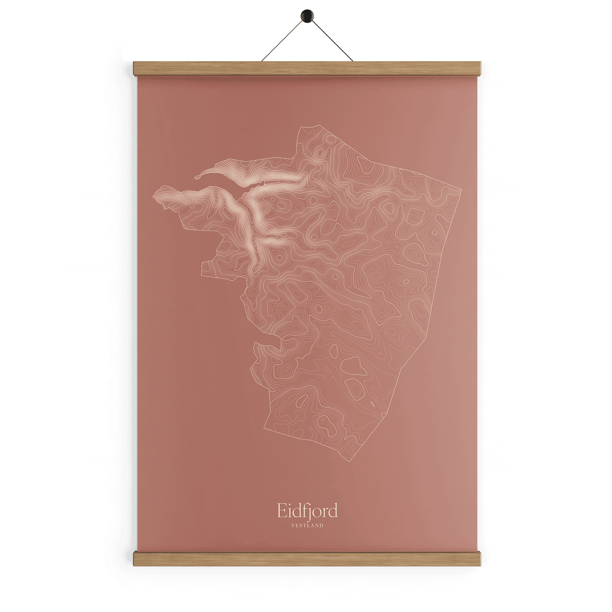 Eidfjord kotekart - Rustrød