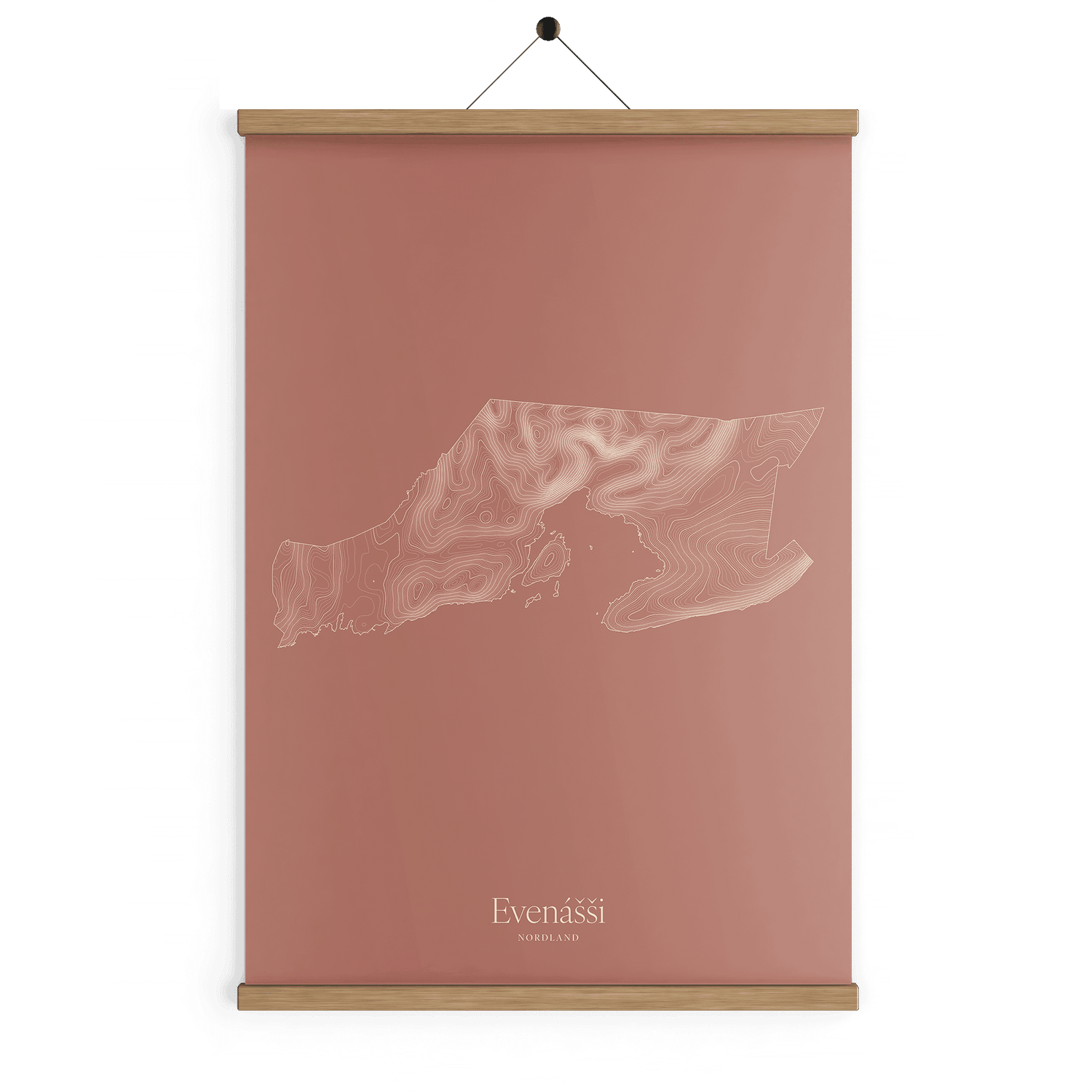 Evenášši kotekart - Rustrød